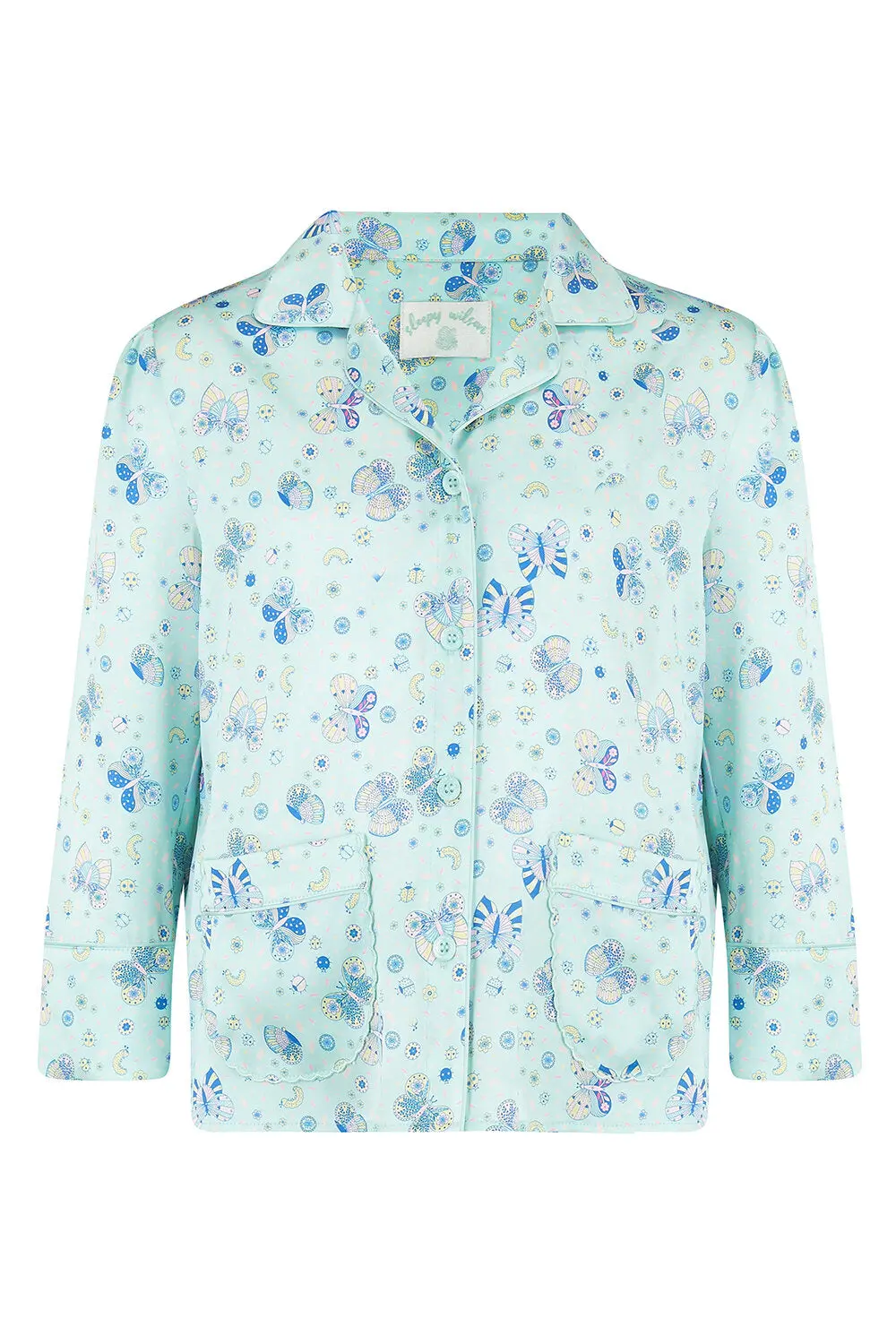 Amelie Glacier Butterfly Girls Silk Pyjama Set - Image 5