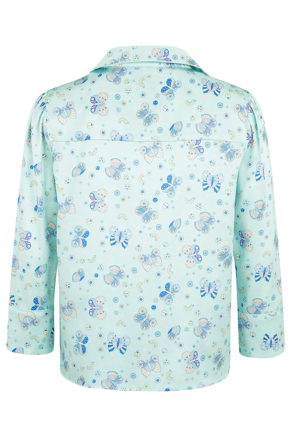 Amelie Glacier Butterfly Girls Silk Pyjama Set - Image 6