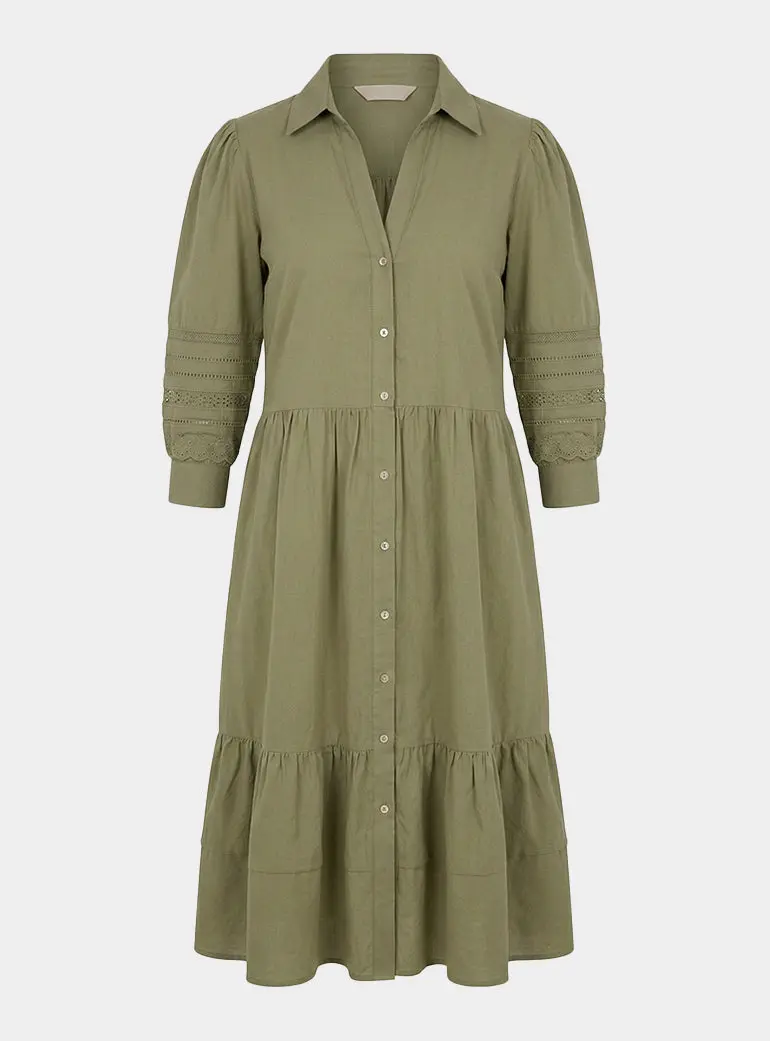 Ananya linen blend lace dress