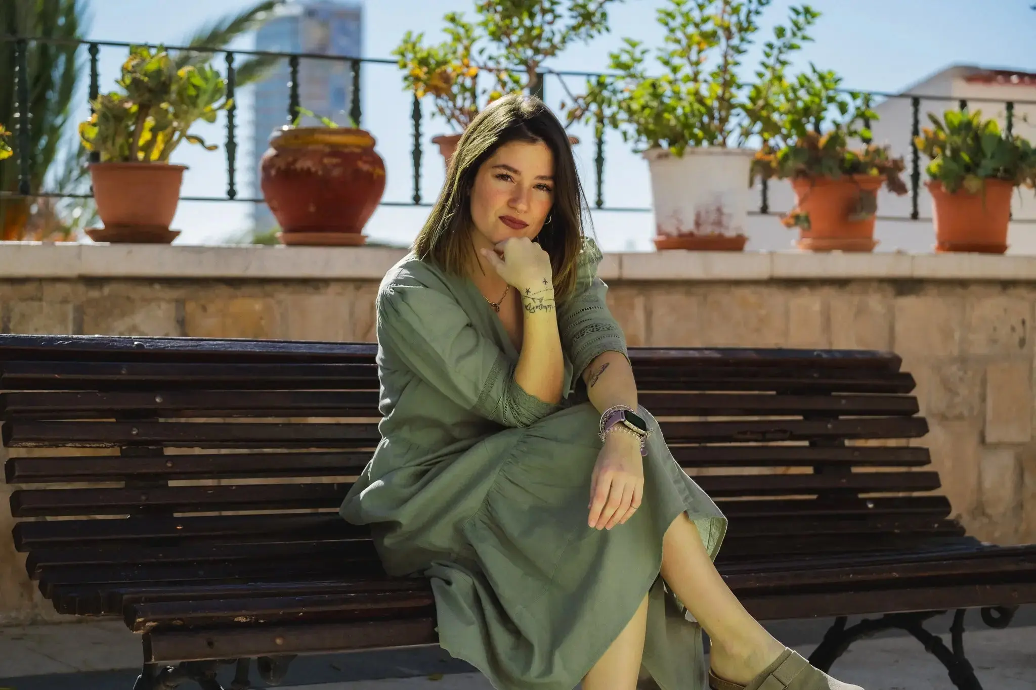 Ananya linen blend lace dress - Image 3