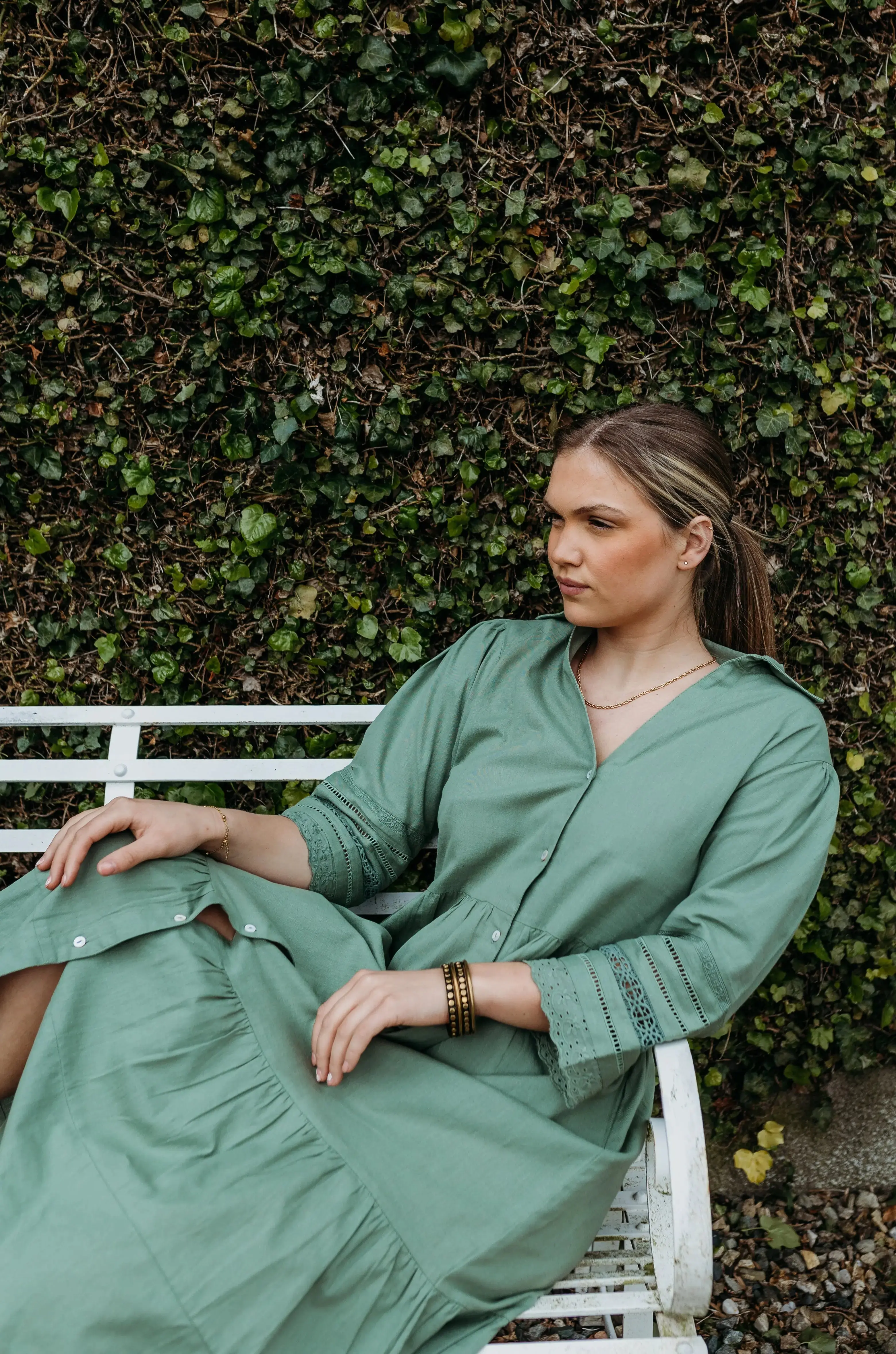 Ananya linen blend lace dress - Image 5