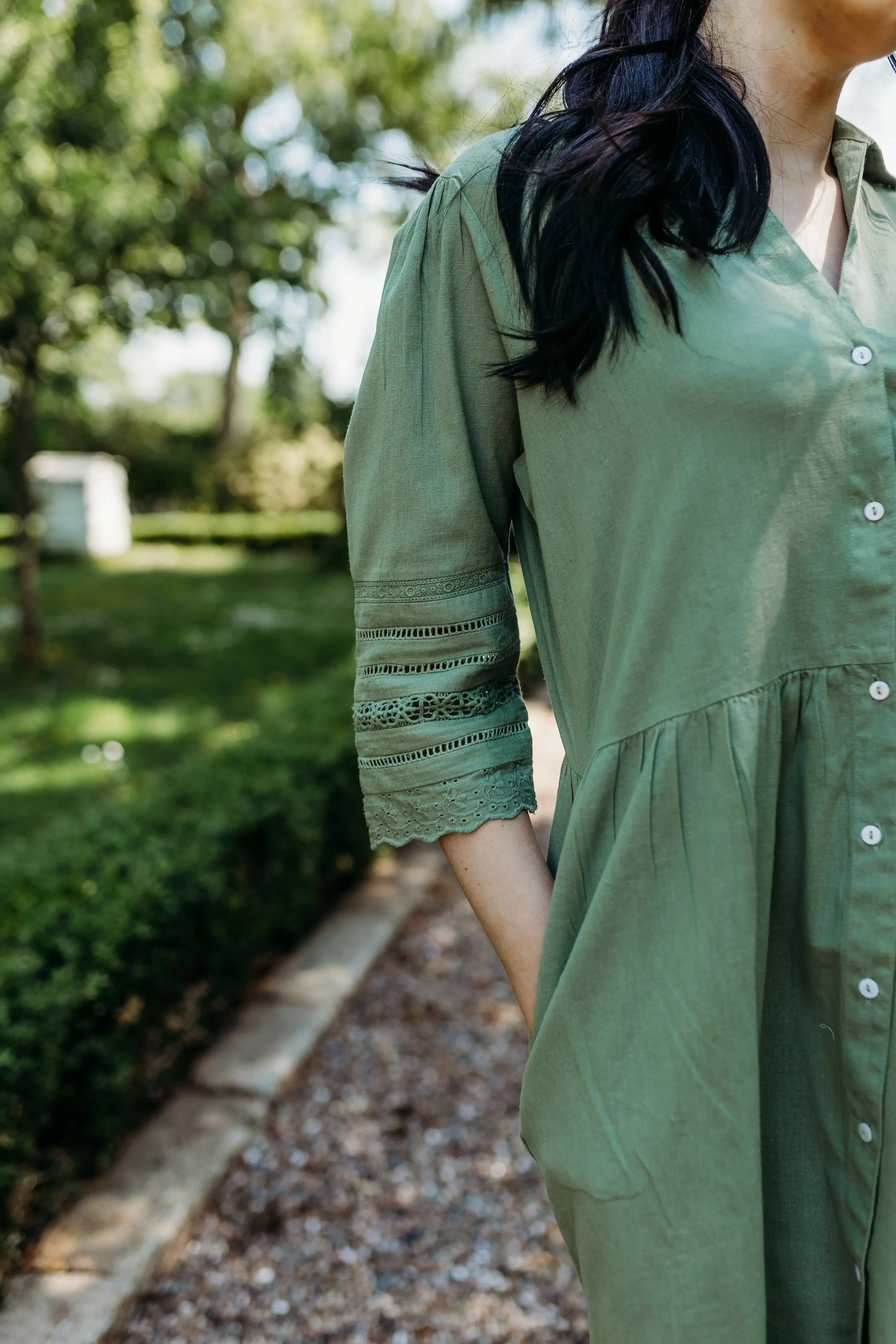 Ananya linen blend lace dress - Image 6