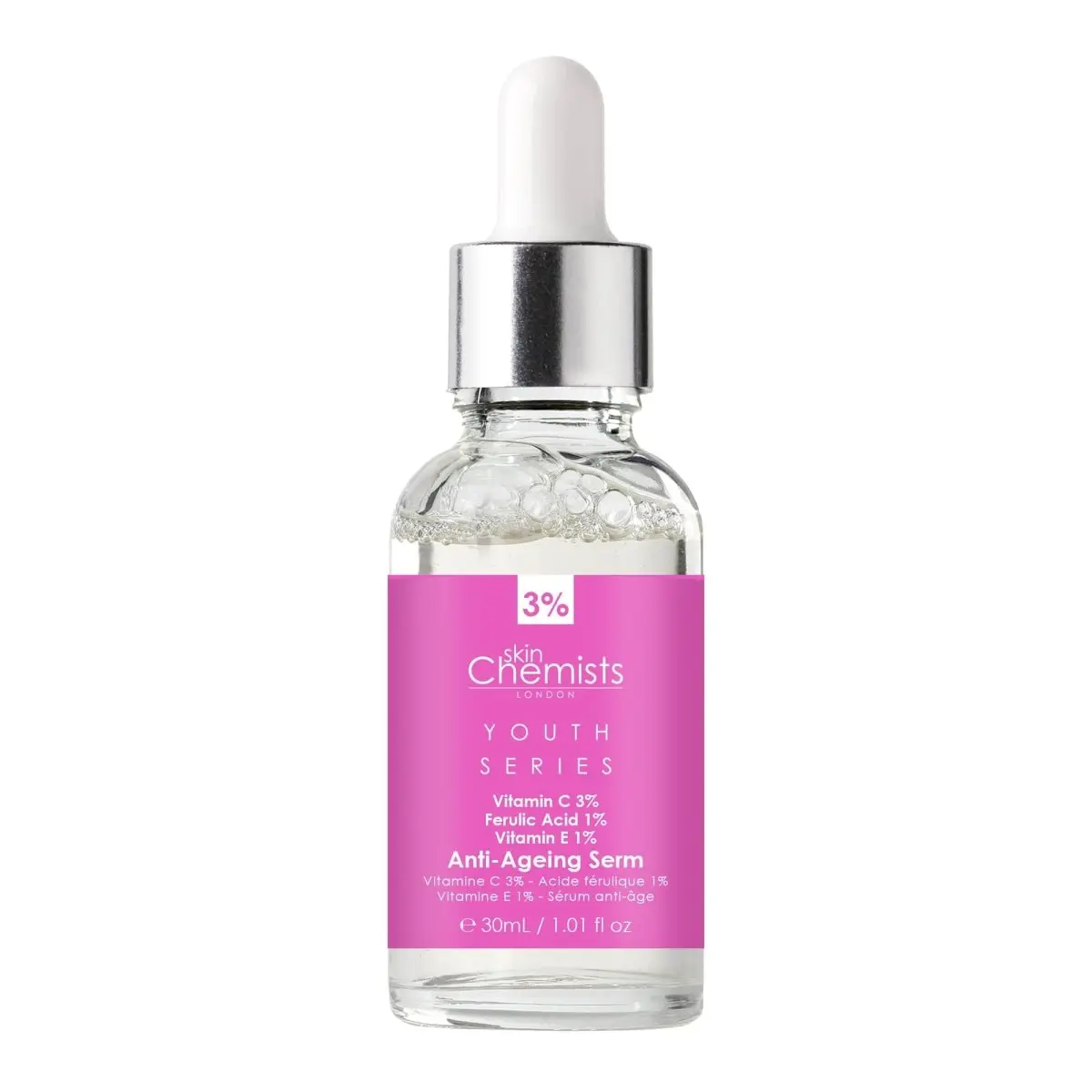 Anti-Ageing Serum Vitamin C 3%, Ferulic Acid 1%, Vitamin E 1% 30ml - Image 2