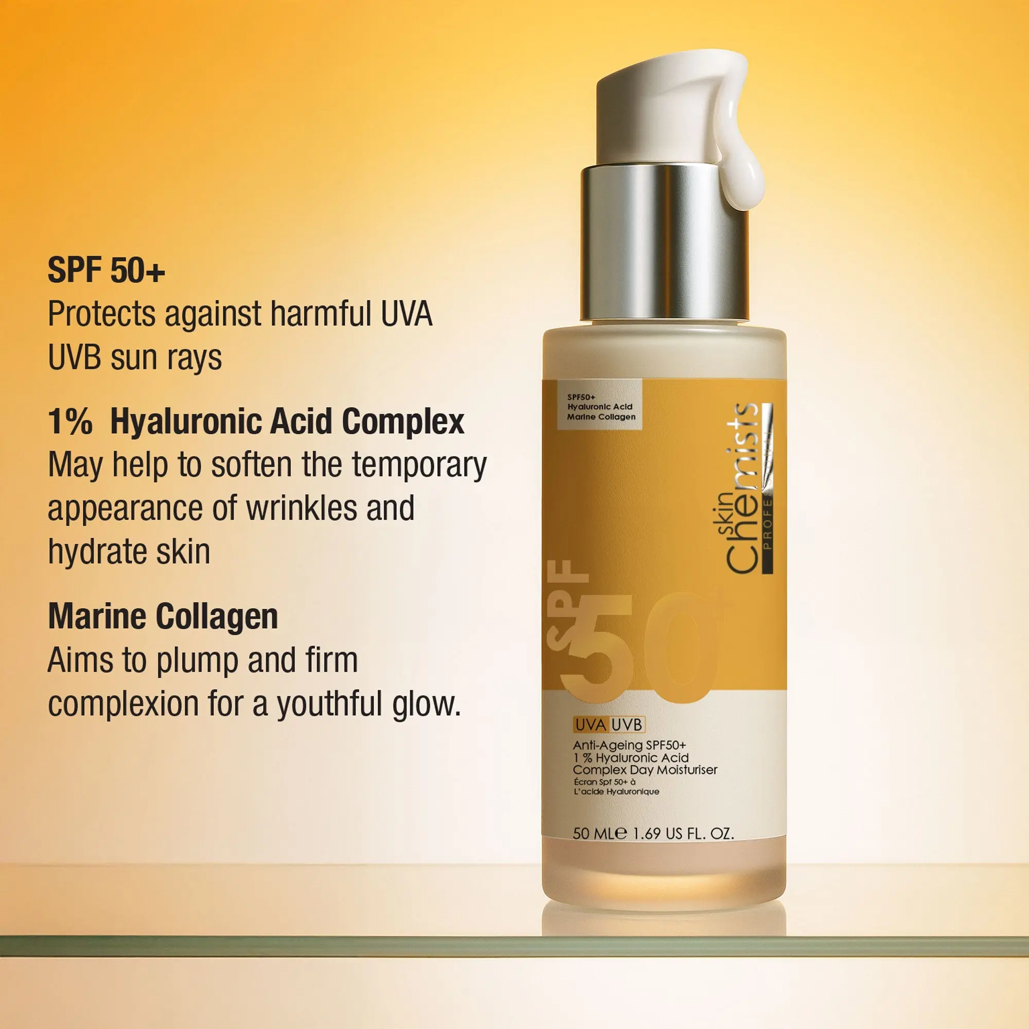 Anti-Ageing SPF50+ 1 % Hyaluronic Acid Complex Day Moisturiser - Image 4
