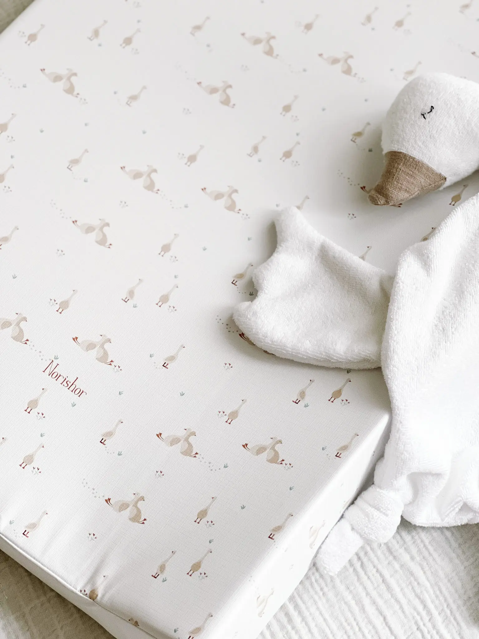 Anti-Roll Baby Changing Mat - Goose