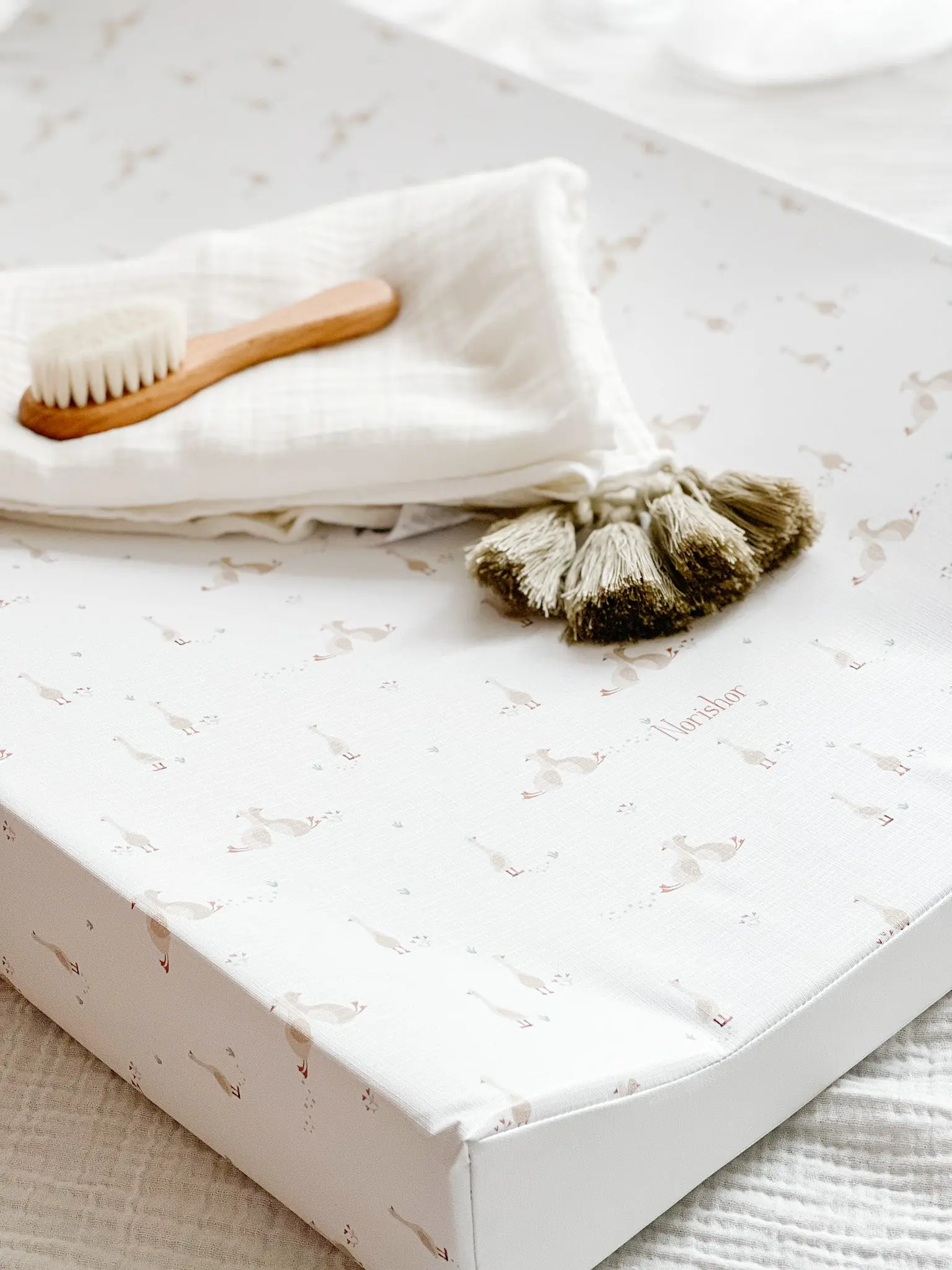 Anti-Roll Baby Changing Mat - Goose - Image 2
