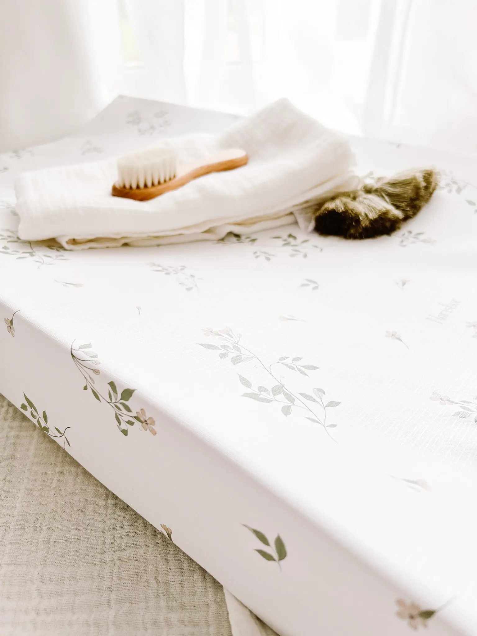 Anti-Roll Baby Changing Mat - Jasmine Rose