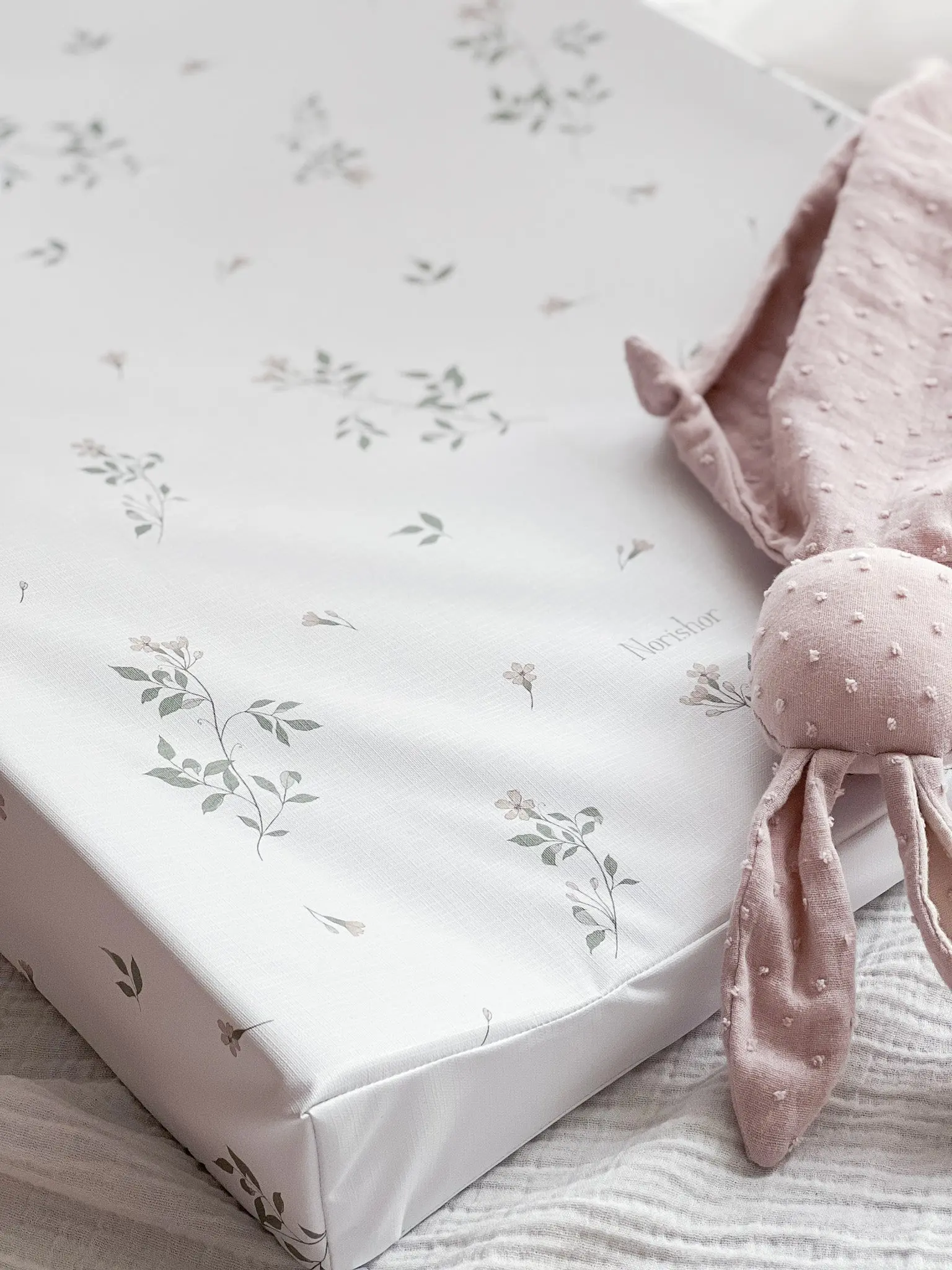 Anti-Roll Baby Changing Mat - Jasmine Rose - Image 3
