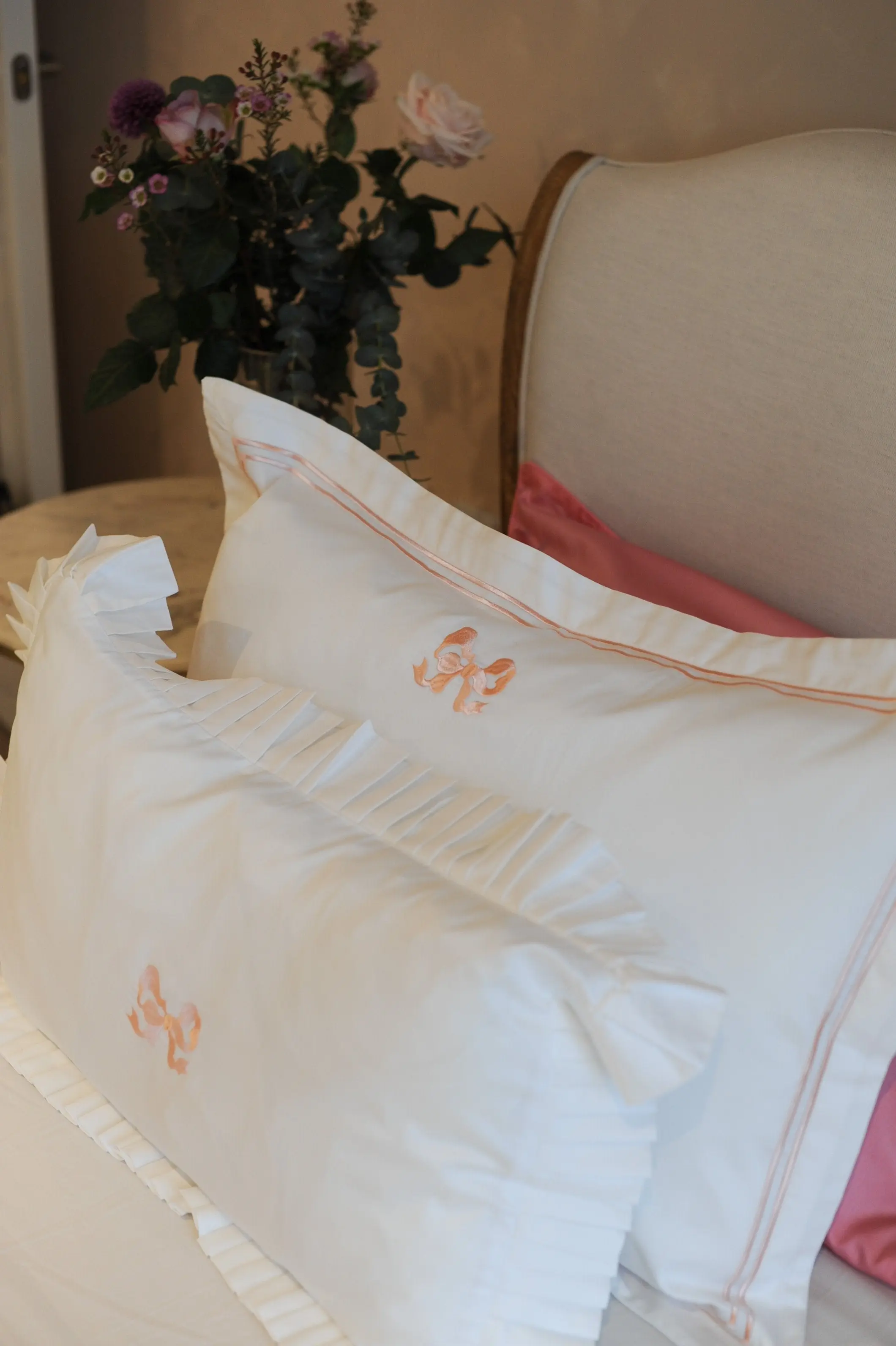 Arabella Bow Oxford Pillowcase Pair - Image 3