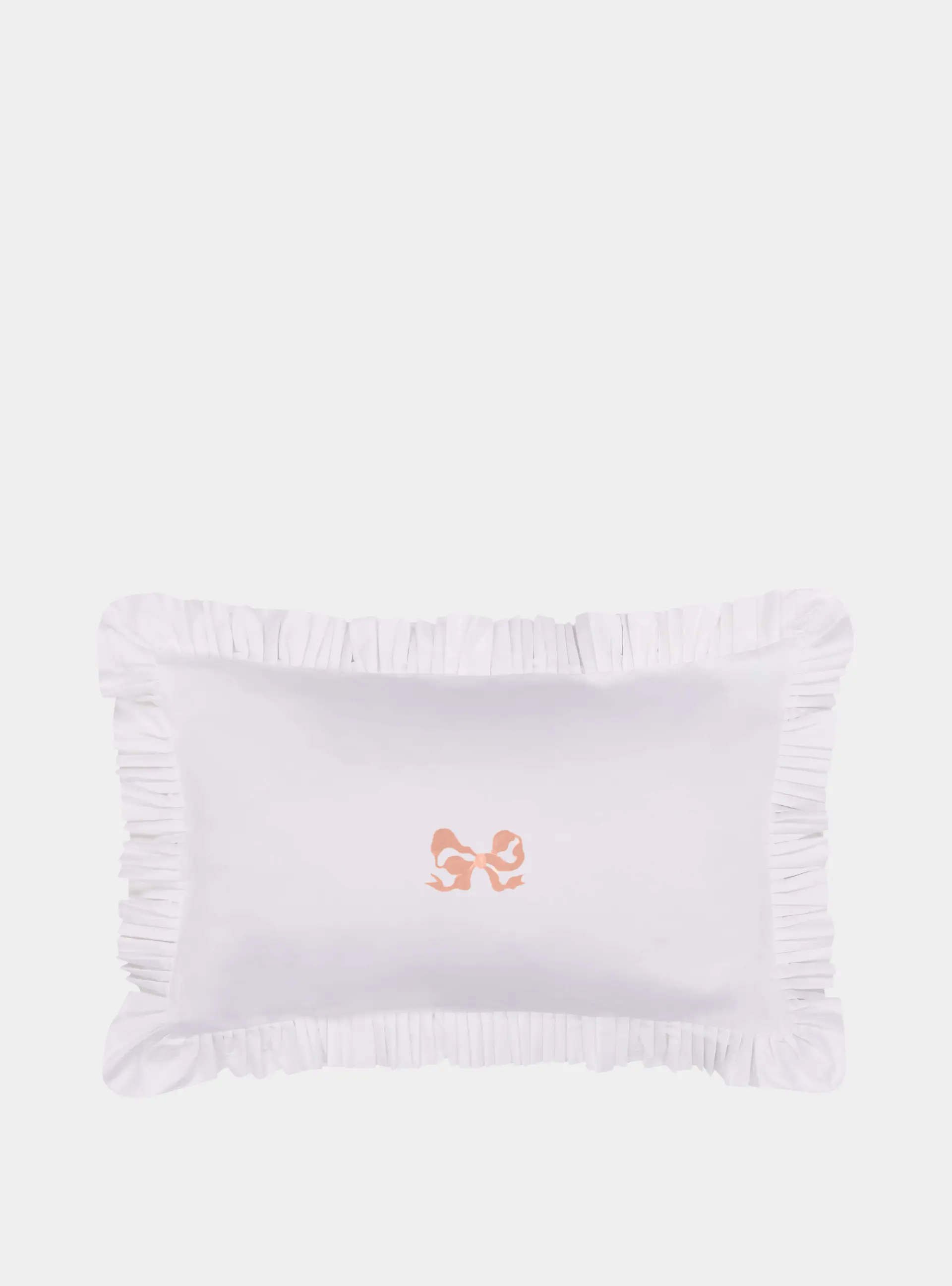 Arabella Bow Ruffle frill Pillow Case Pair