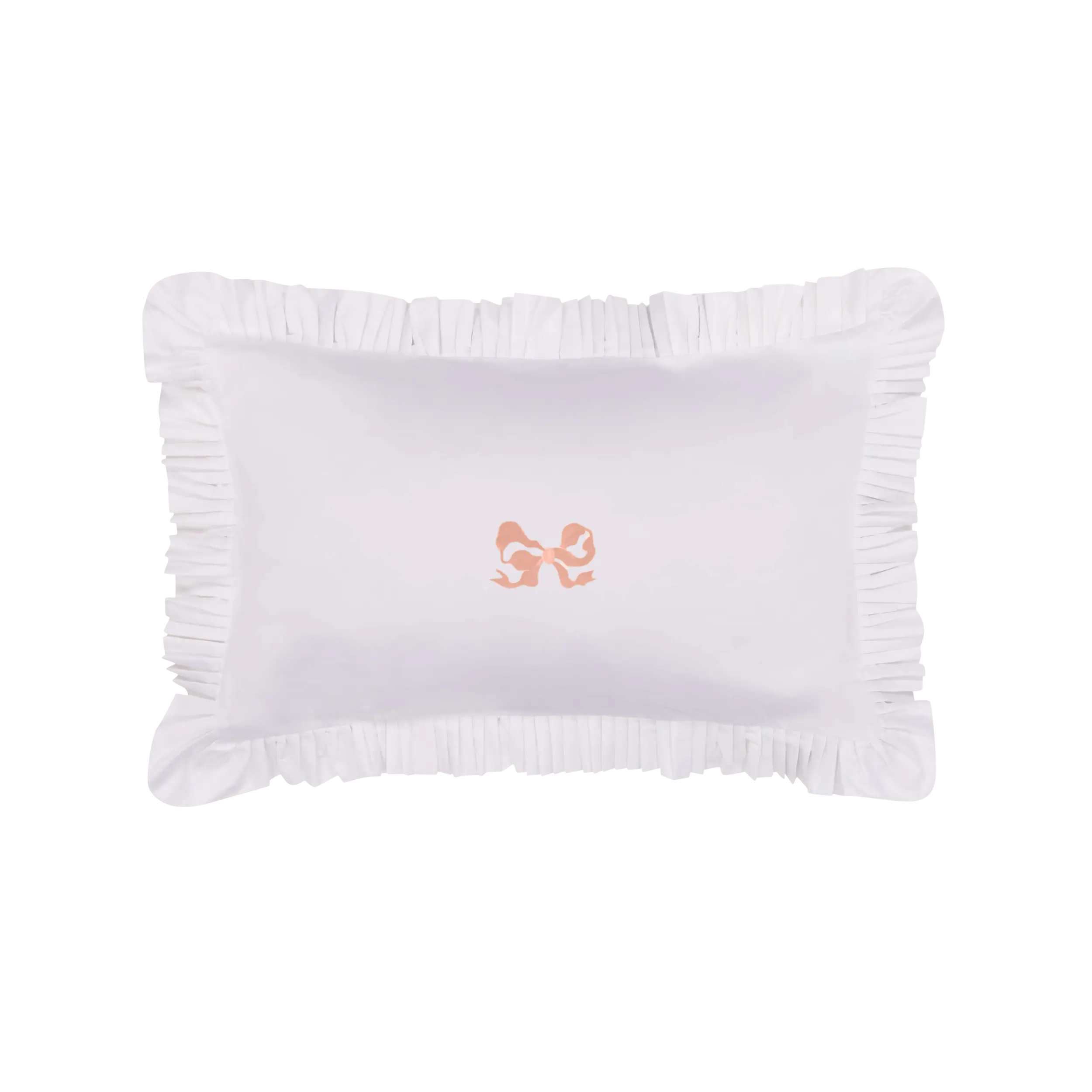 Arabella Bow Ruffle frill Pillow Case Pair - Image 7