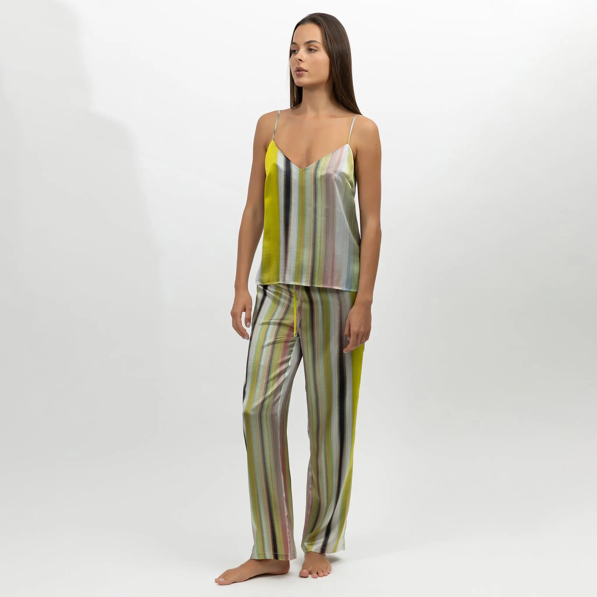 Art Stripes Silk Camisole - Image 3