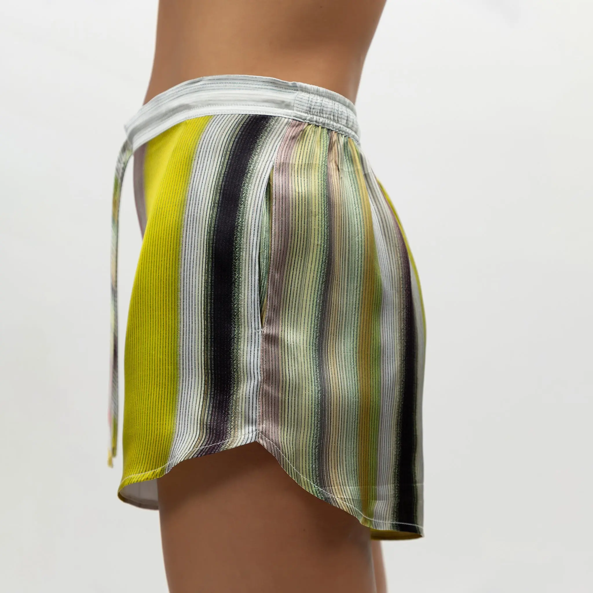 Art Stripes Silk Shorts - Image 10