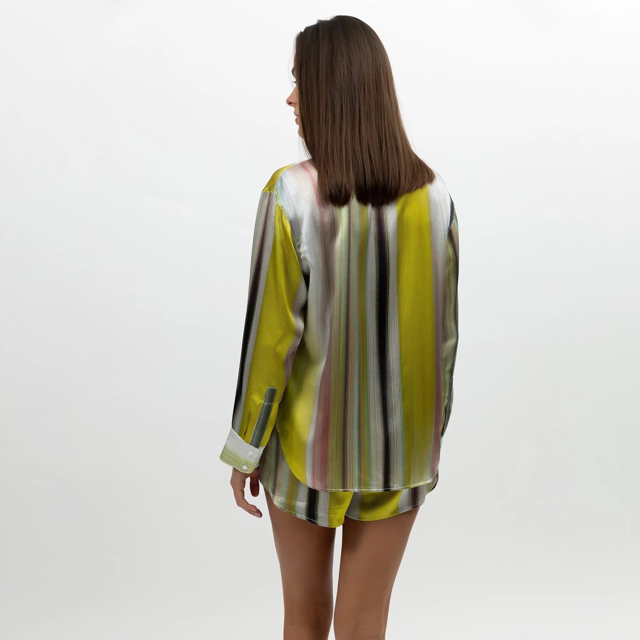 Art Stripes Silk Shorts - Image 5