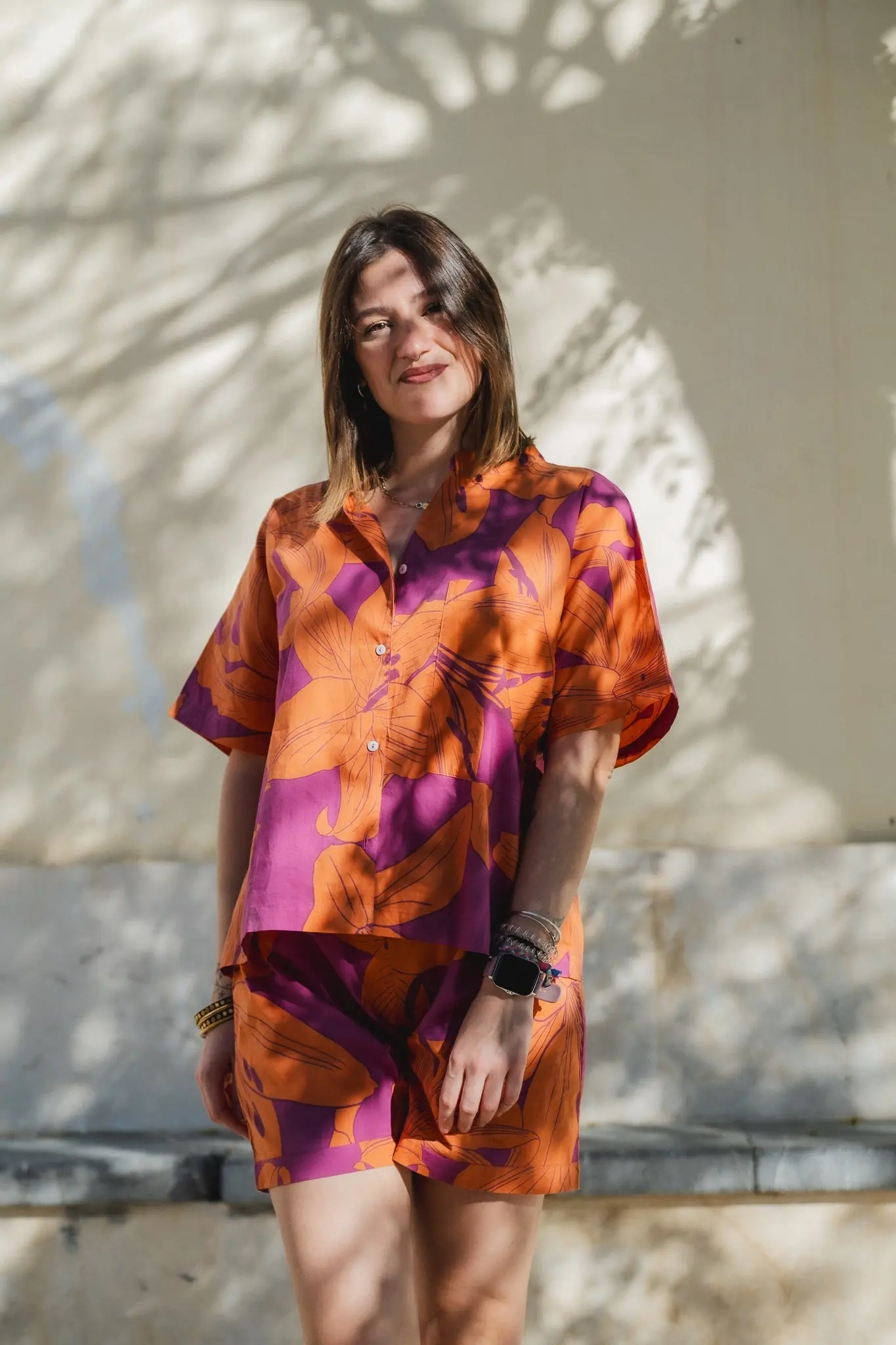 Ashna Bold Floral Print Cotton Pyjamas - Image 2