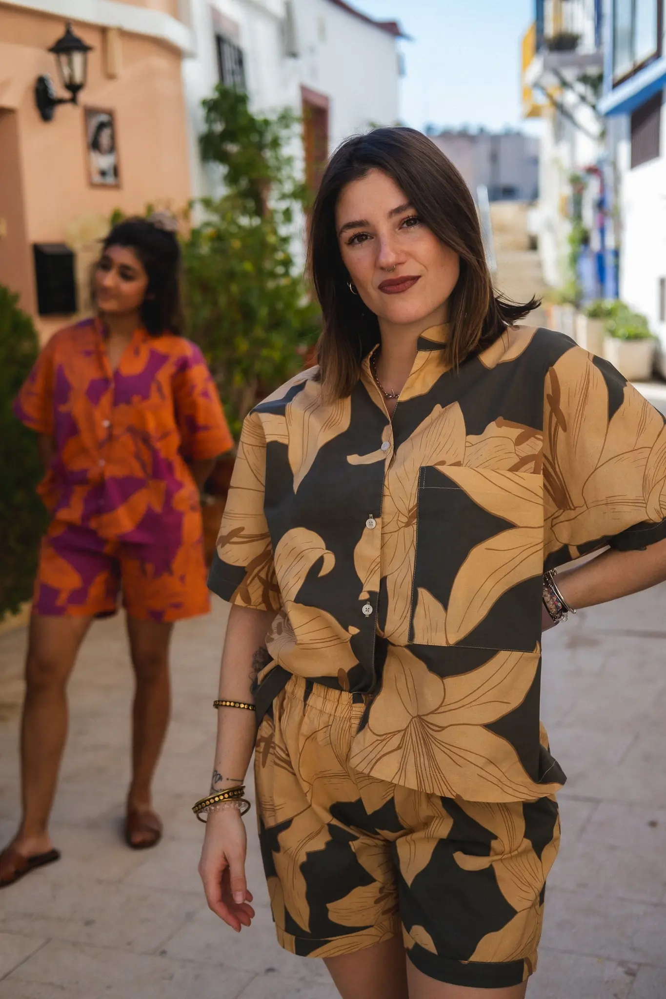 Ashni Bold Floral Print Cotton Pyjamas - Image 2