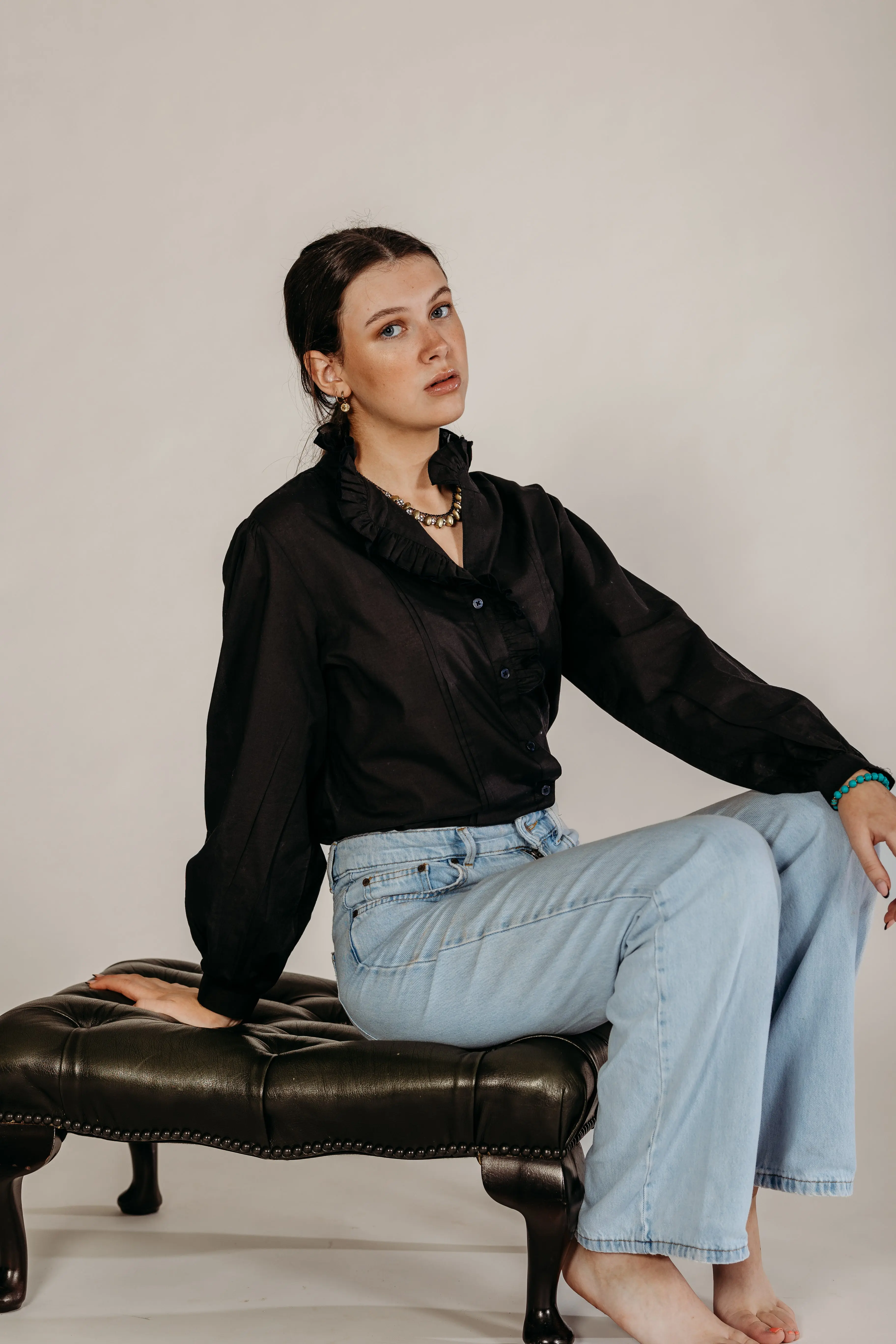 Ashvi Black Cotton Blouse - Image 6