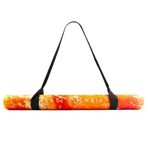 Aurelia Orange Travel Yoga Mat - Image 2