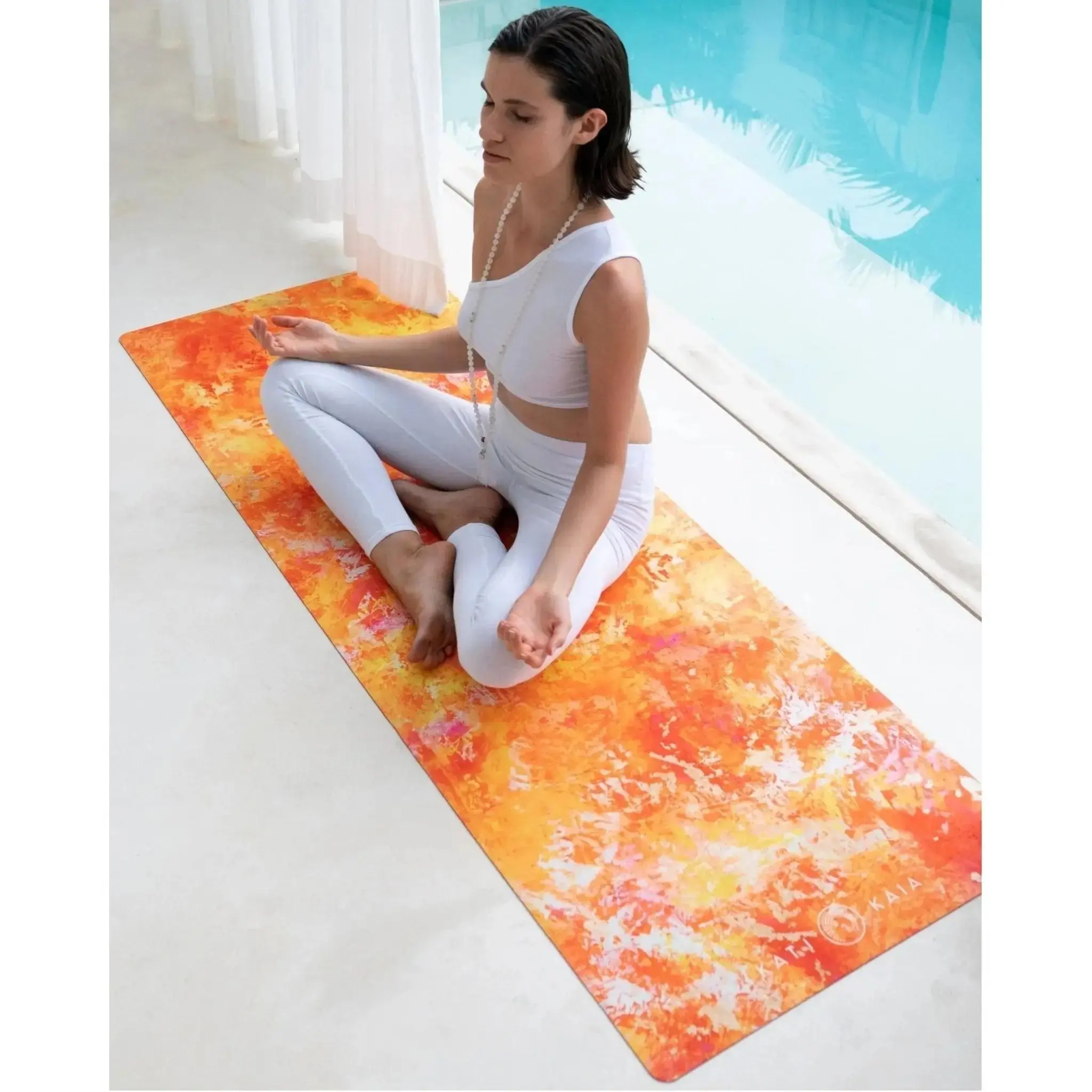 Aurelia Orange Travel Yoga Mat - Image 4