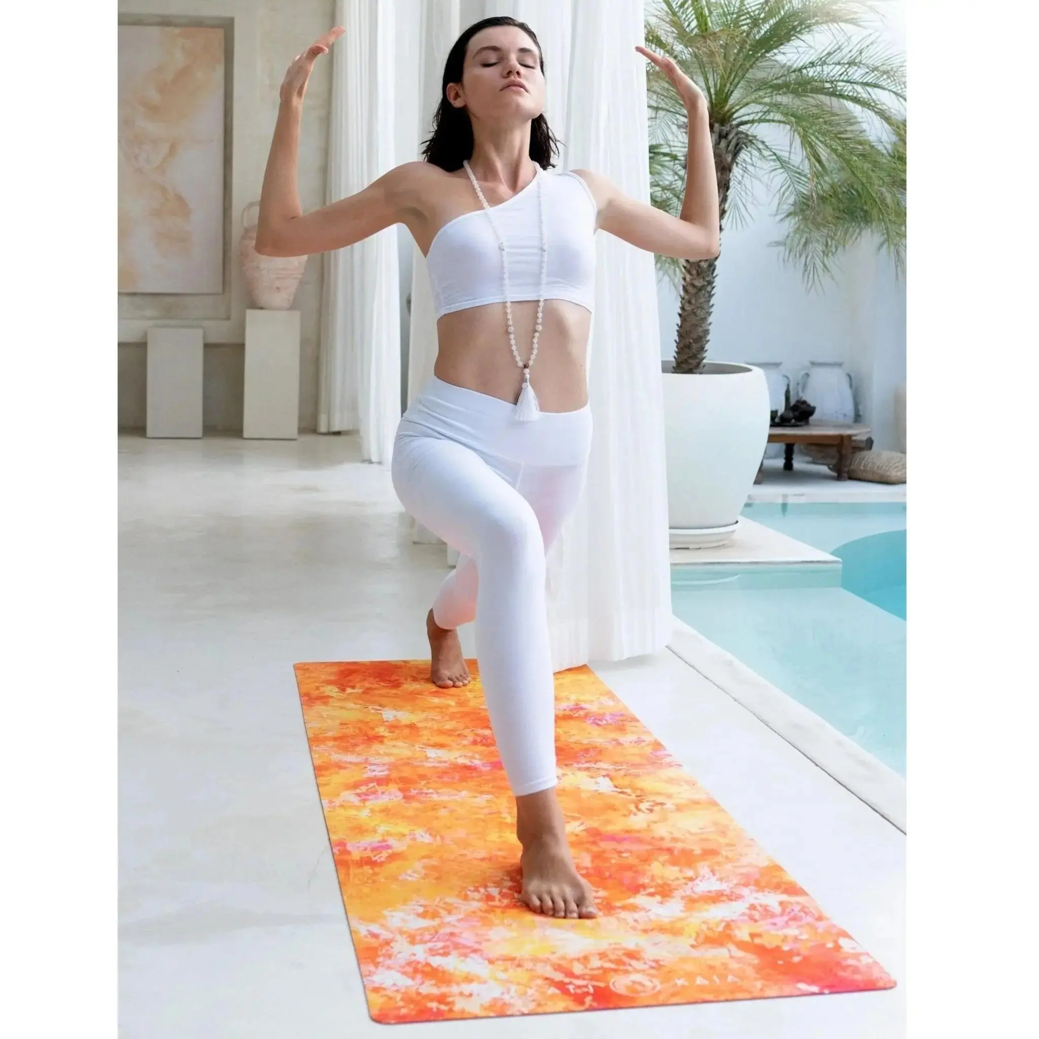 Aurelia Orange Travel Yoga Mat - Image 9
