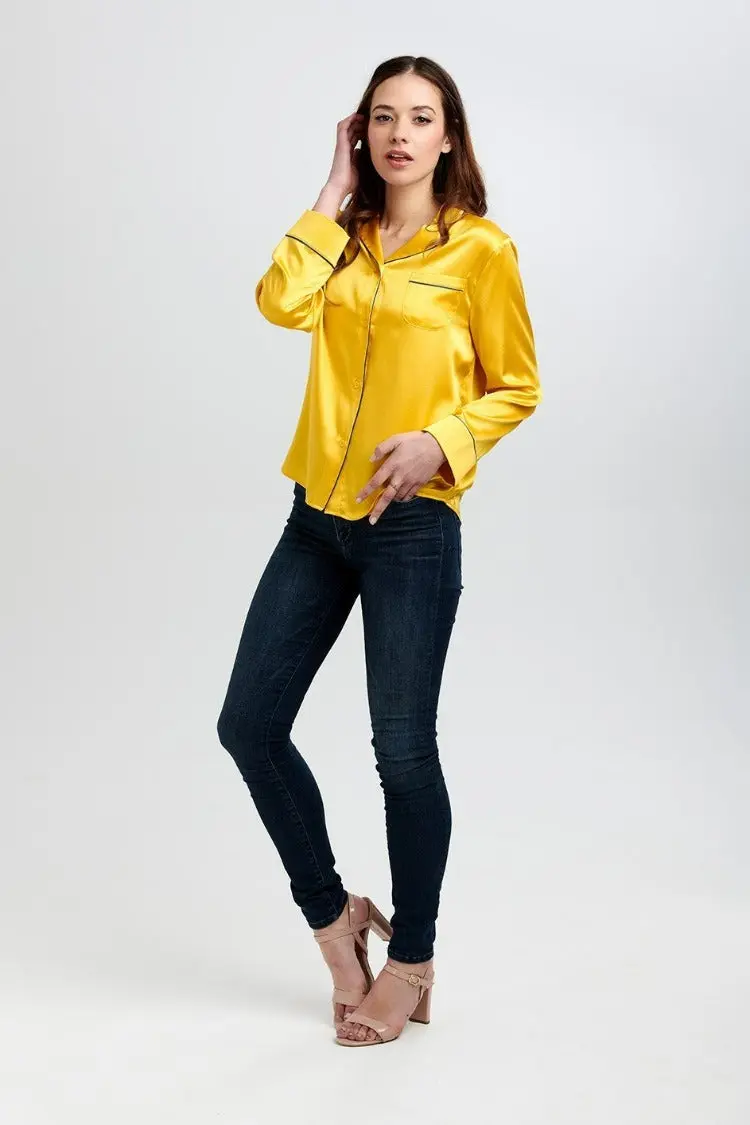 Aurelie Honeybee Silk Shirt - Image 4