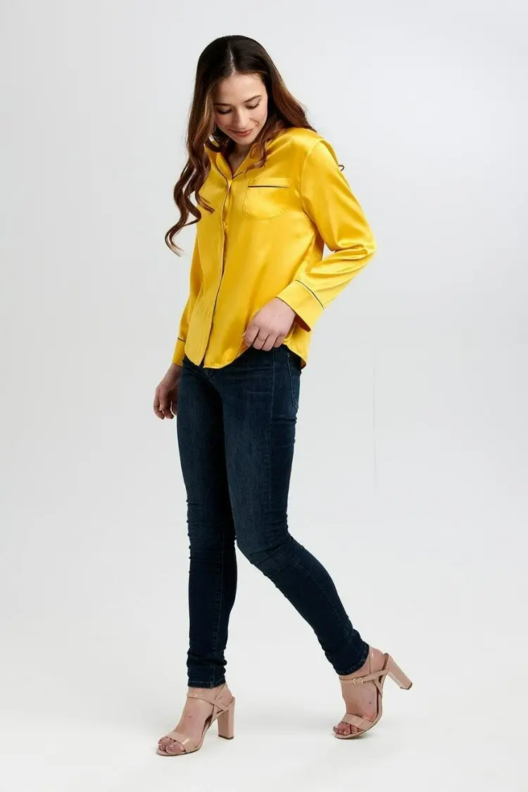 Aurelie Honeybee Silk Shirt - Image 6