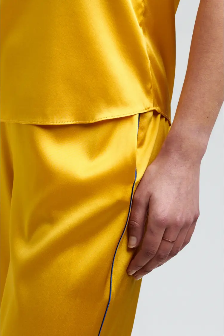 Aurelie Honeybee Silk Trouser - Image 2