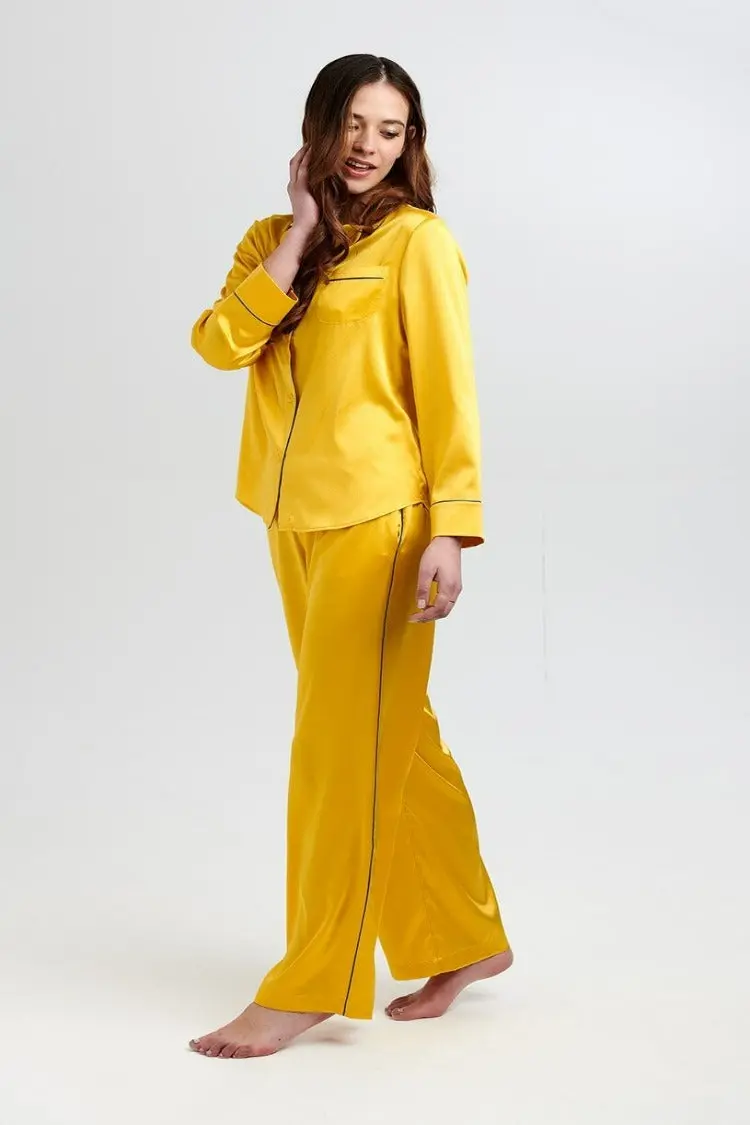 Aurelie Honeybee Silk Trouser - Image 3