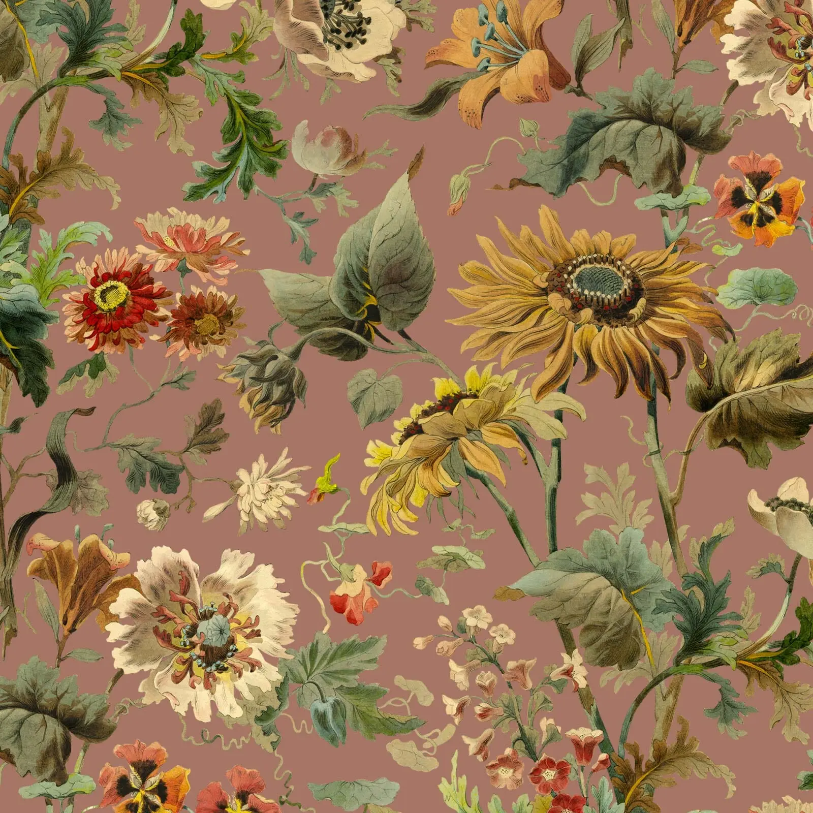 AVALON Wallpaper - Puce Pink