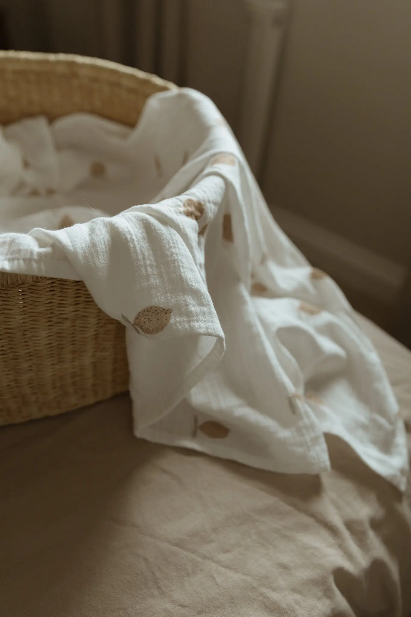Baby Blanket -  Muslin Swaddle - Lemons - Image 5