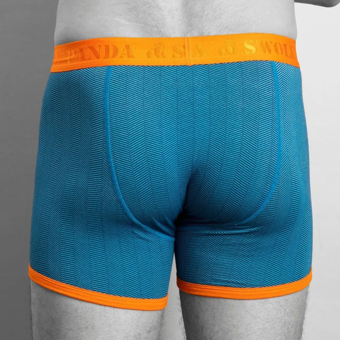 Bamboo Boxers - Blue Herringbone - Image 3
