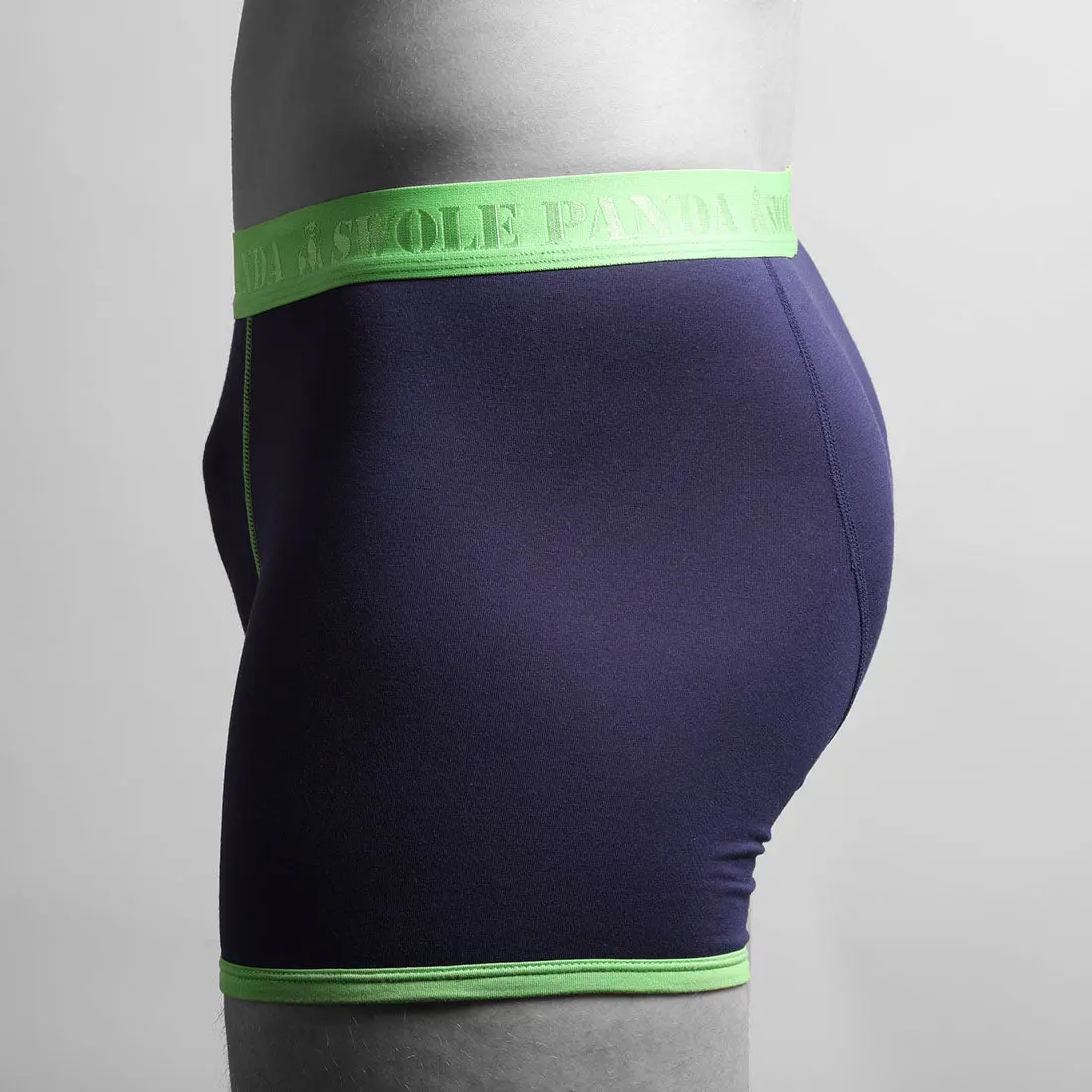 Bamboo Boxers - Navy / Green Band - Image 3