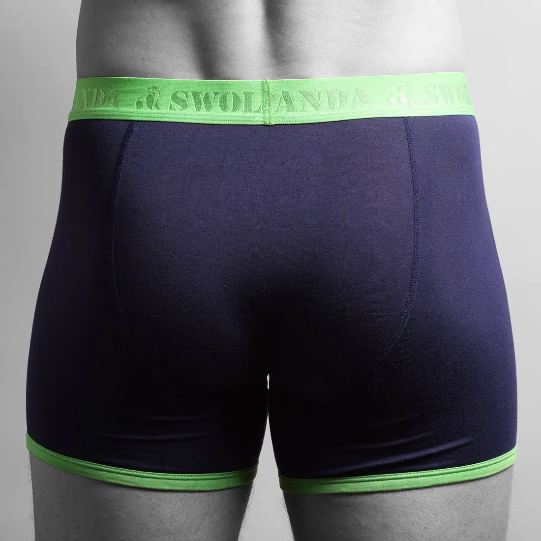 Bamboo Boxers - Navy / Green Band - Image 4