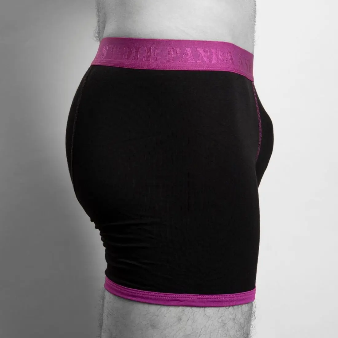 Bamboo Boxers - Navy / Purple Band - Image 3