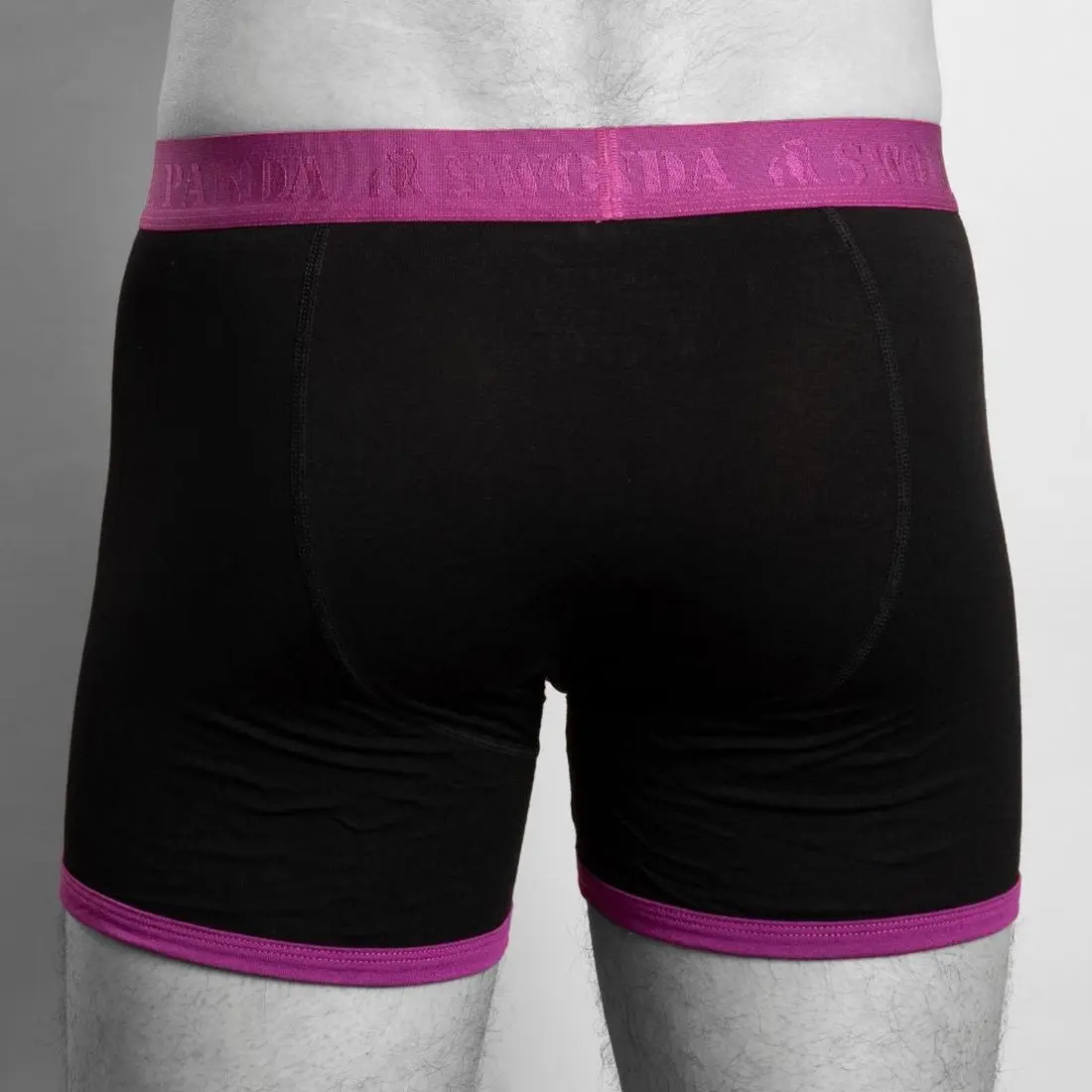 Bamboo Boxers - Navy / Purple Band - Image 4