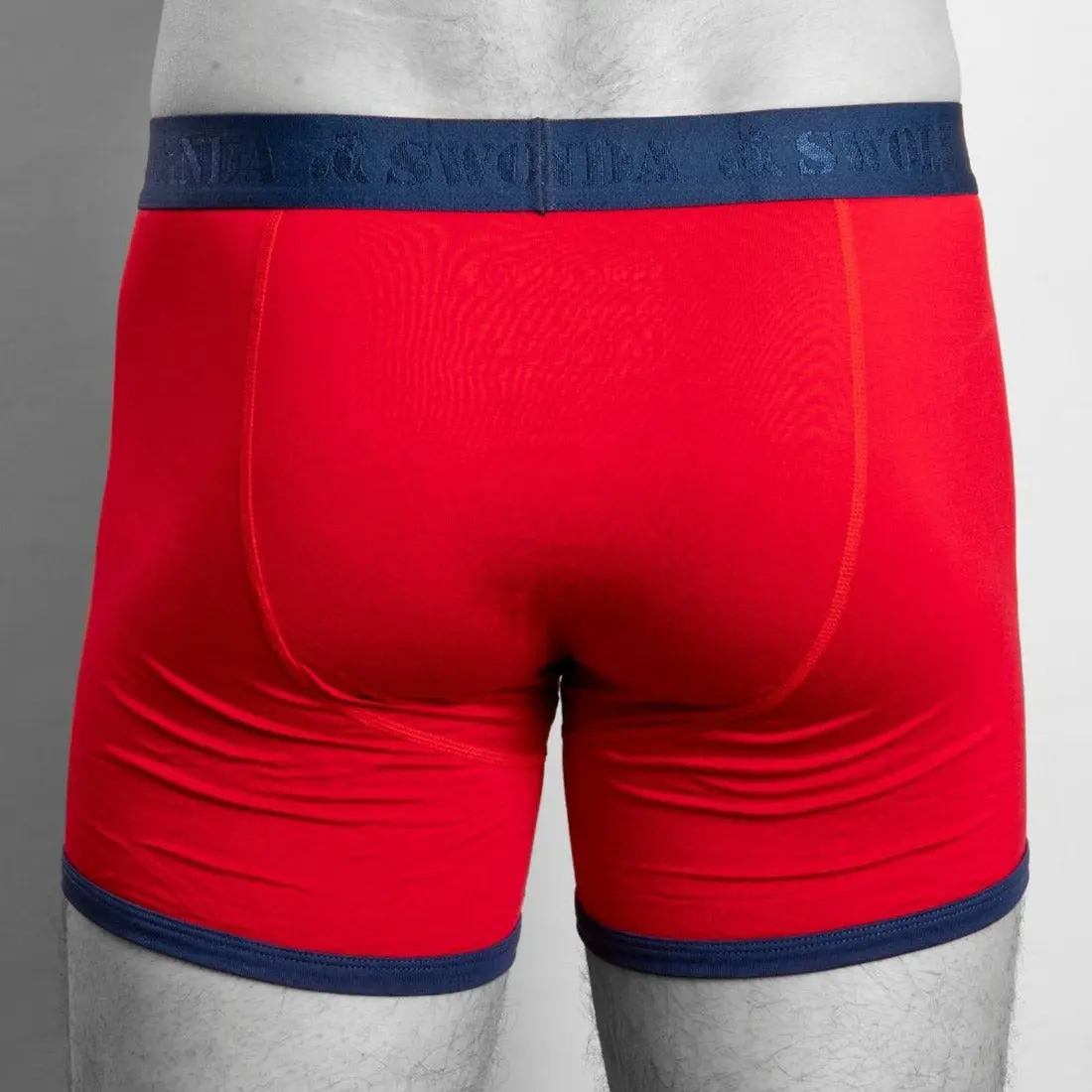 Bamboo Boxers - Red / Blue Band - Image 3