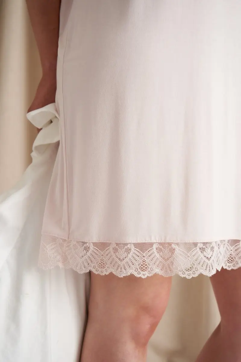 Powder Puff Bamboo Lace Tee Dress - Image 4
