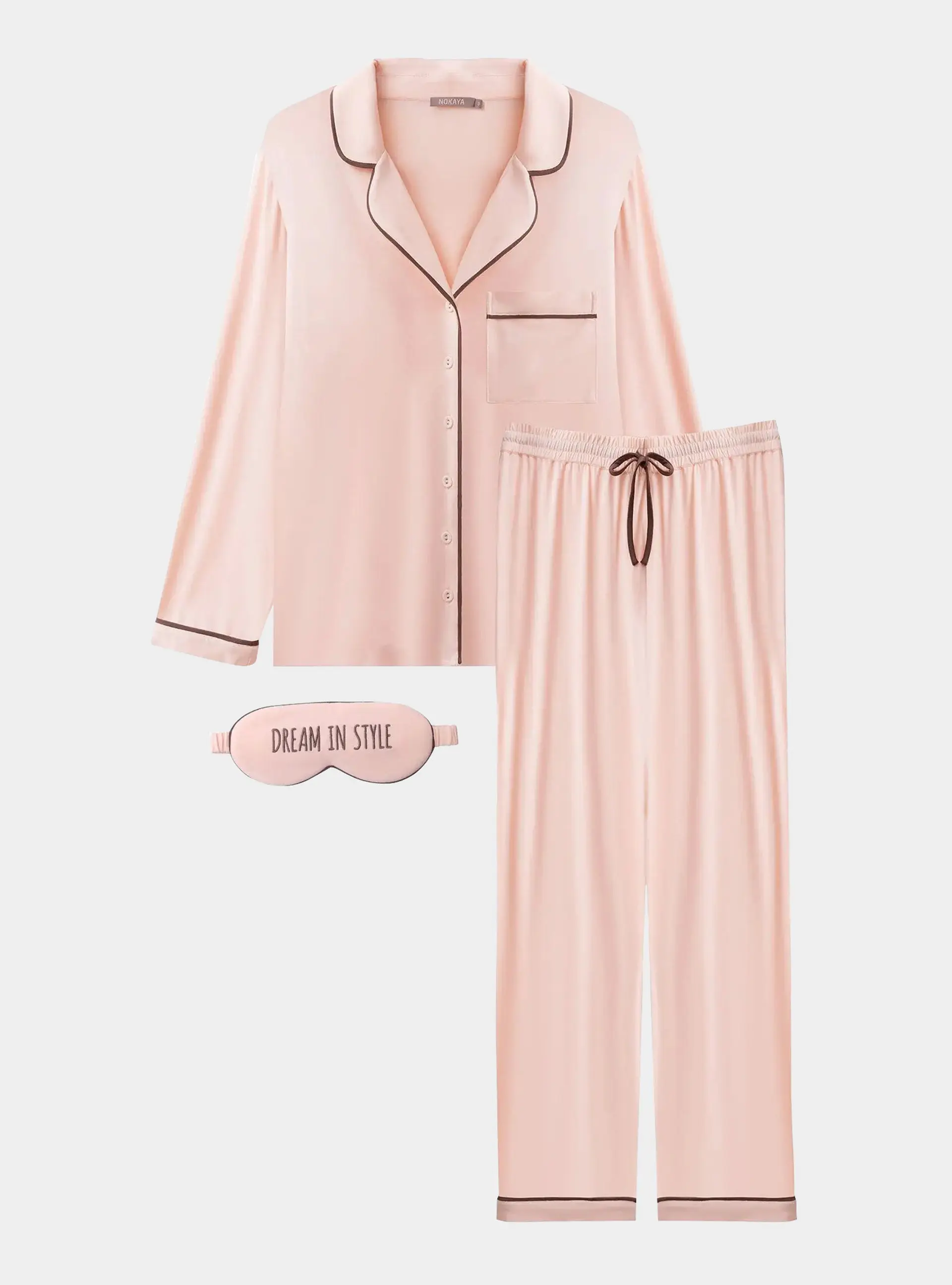 Peach Powder Women's Bamboo Long Pyjama Set