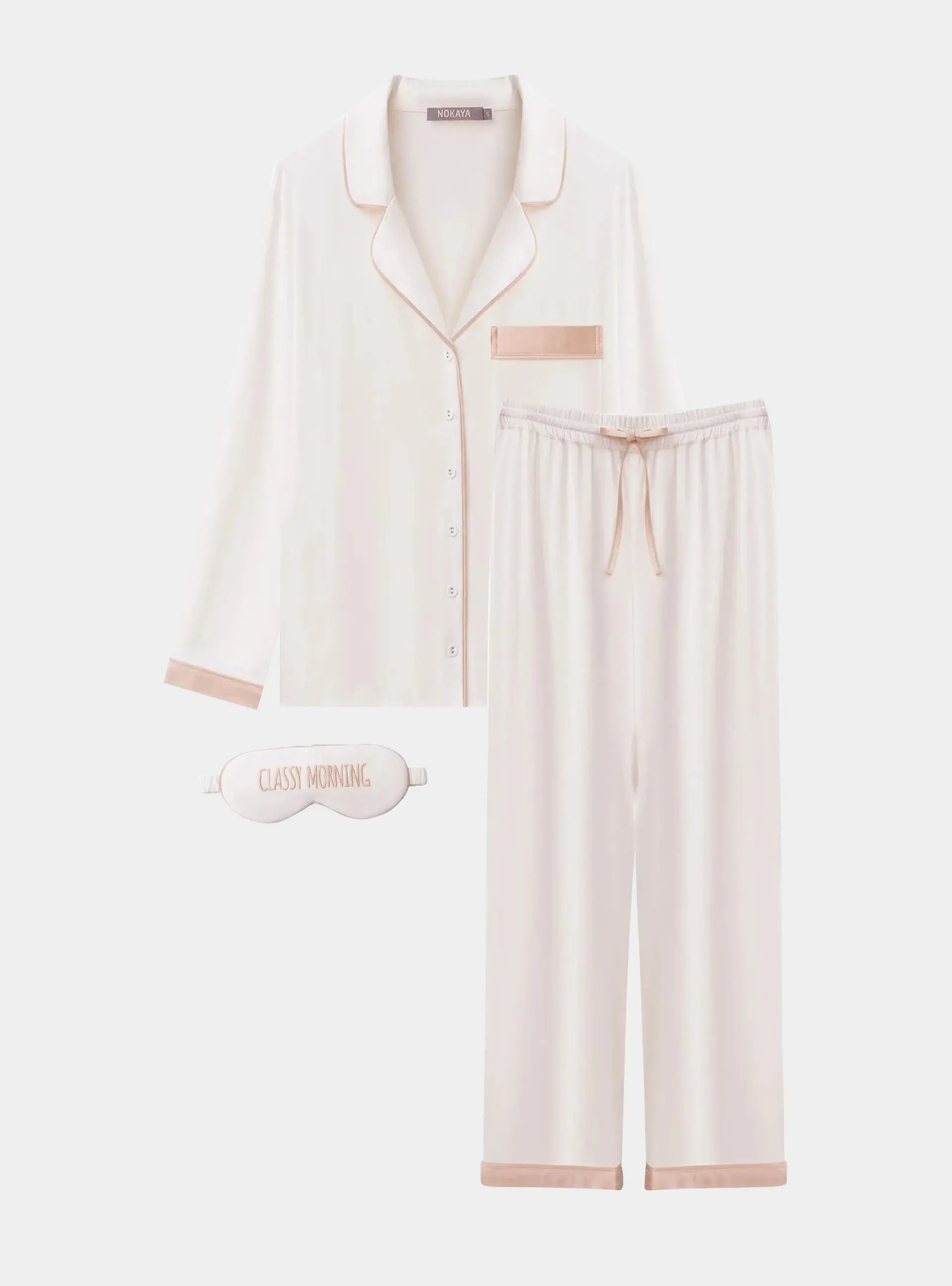 Unbleached Cotton Women's Bamboo Long Pyjama Set