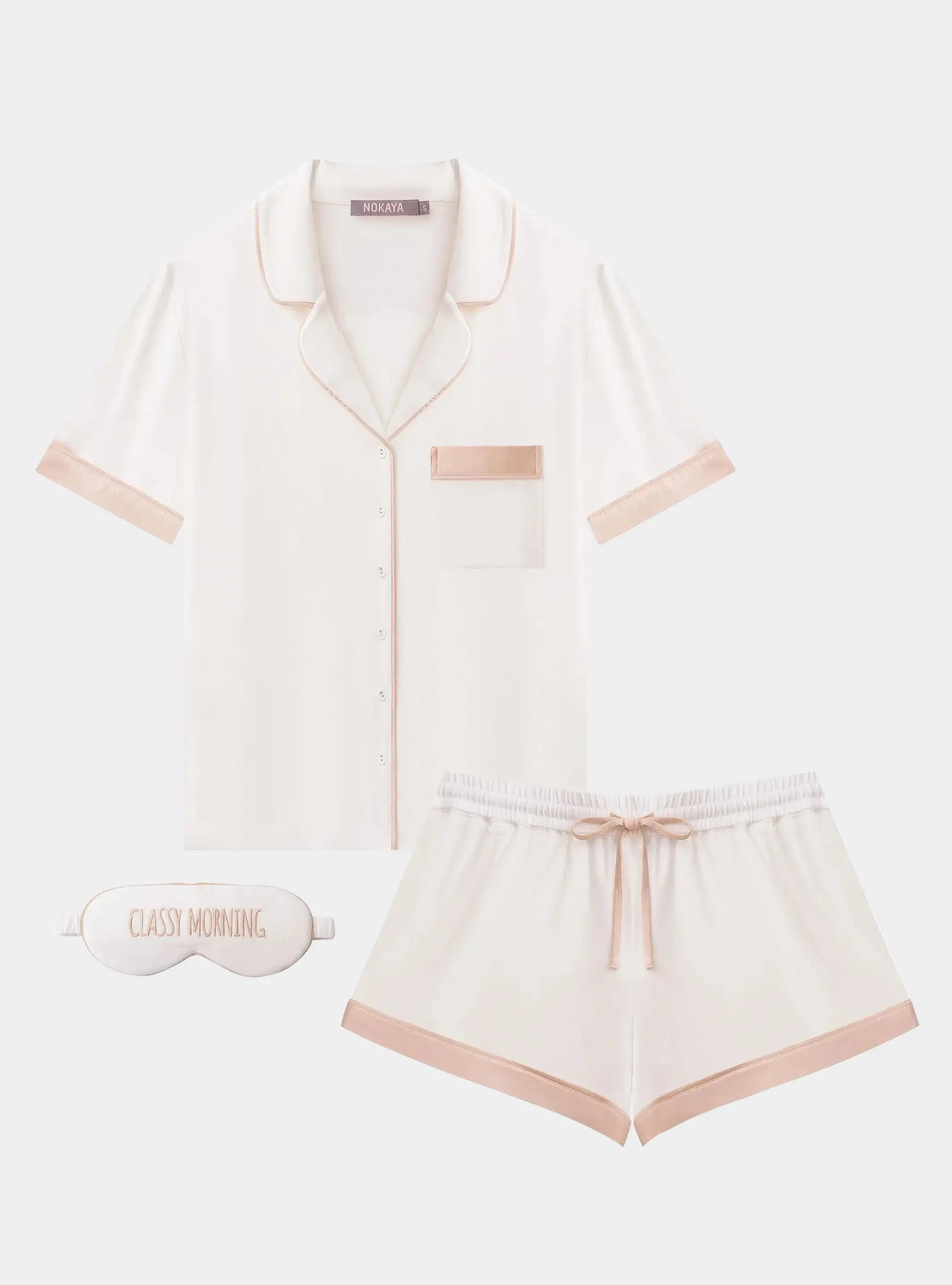 Unbleached Cotton Women's Bamboo Short Pyjama Set