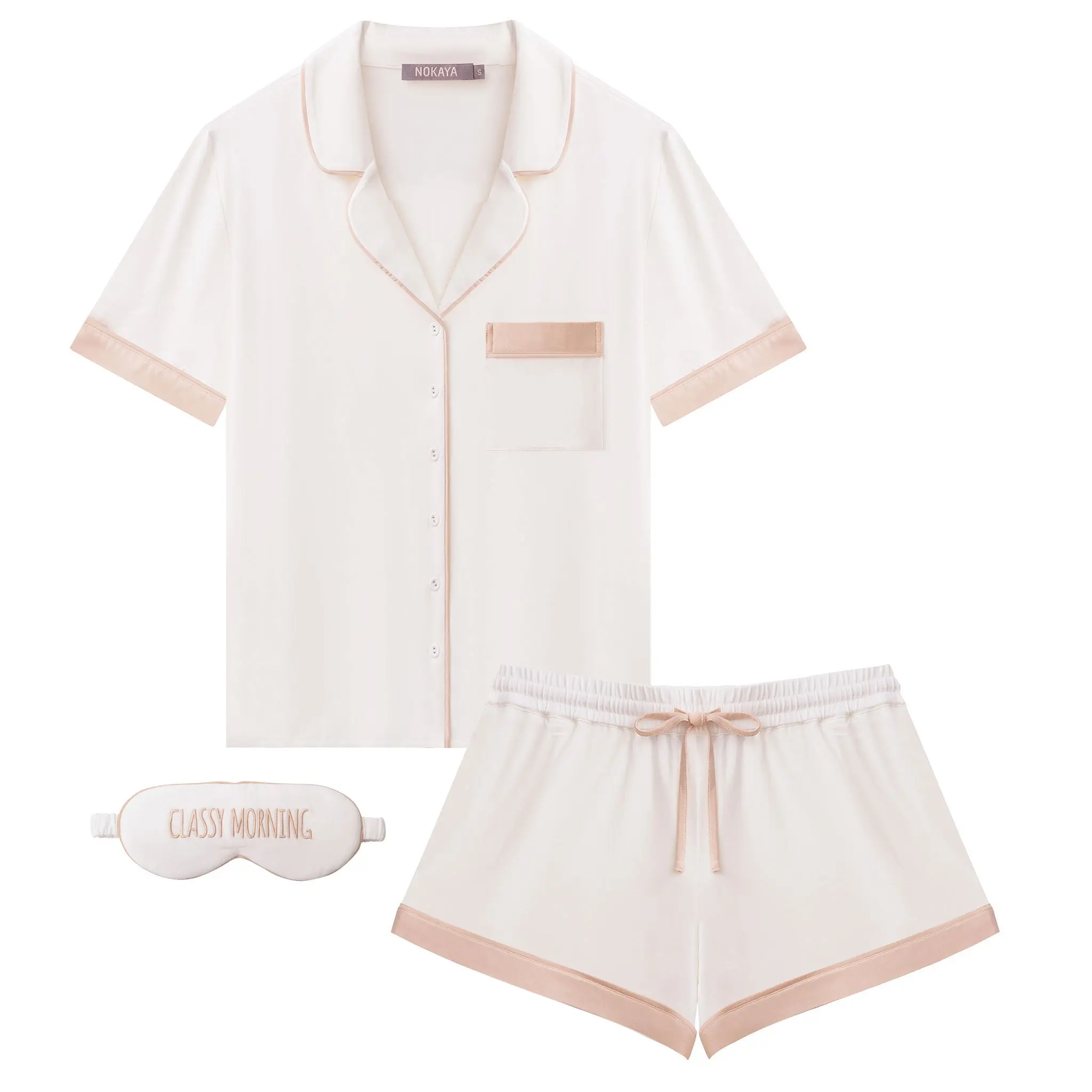 Unbleached Cotton Women's Bamboo Short Pyjama Set - Image 6