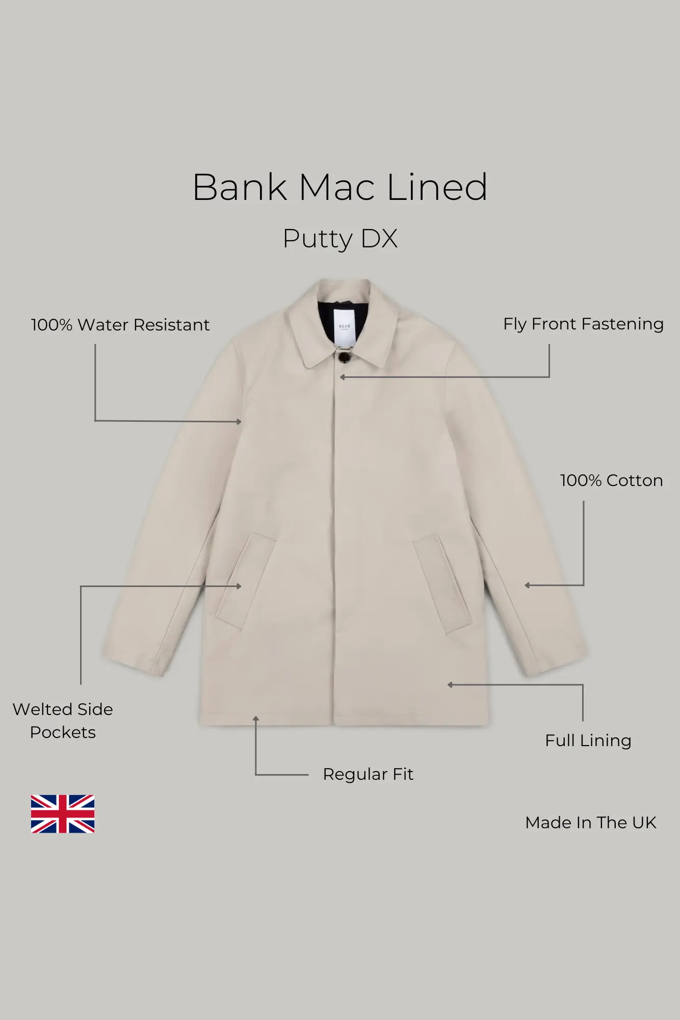 Bank Short Mac Lined  - Putty DX - Image 9