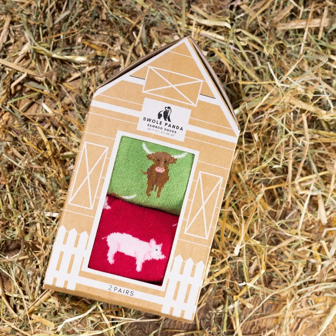Barn Sock Box - 2 Pairs of Bamboo Socks (His) - Image 2