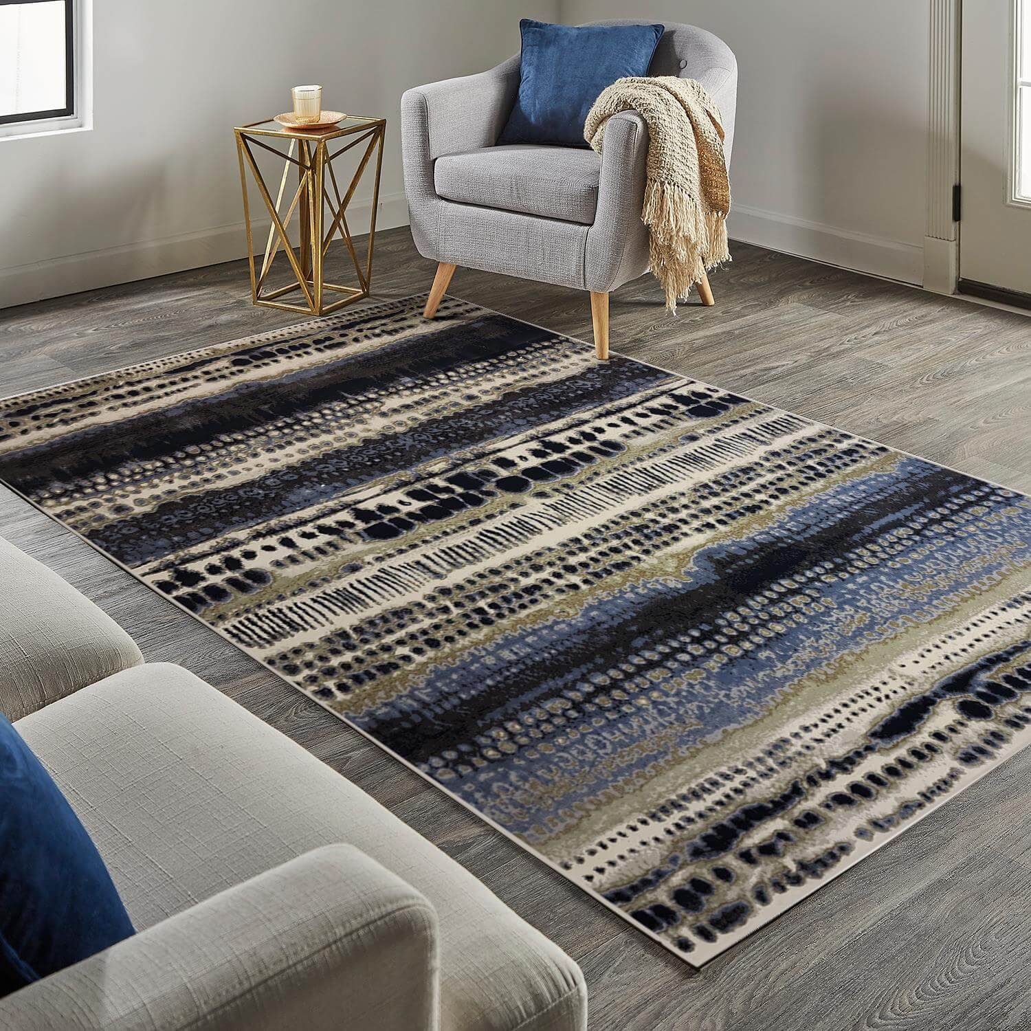 Batik Multicolour Abstract Rug - Image 3