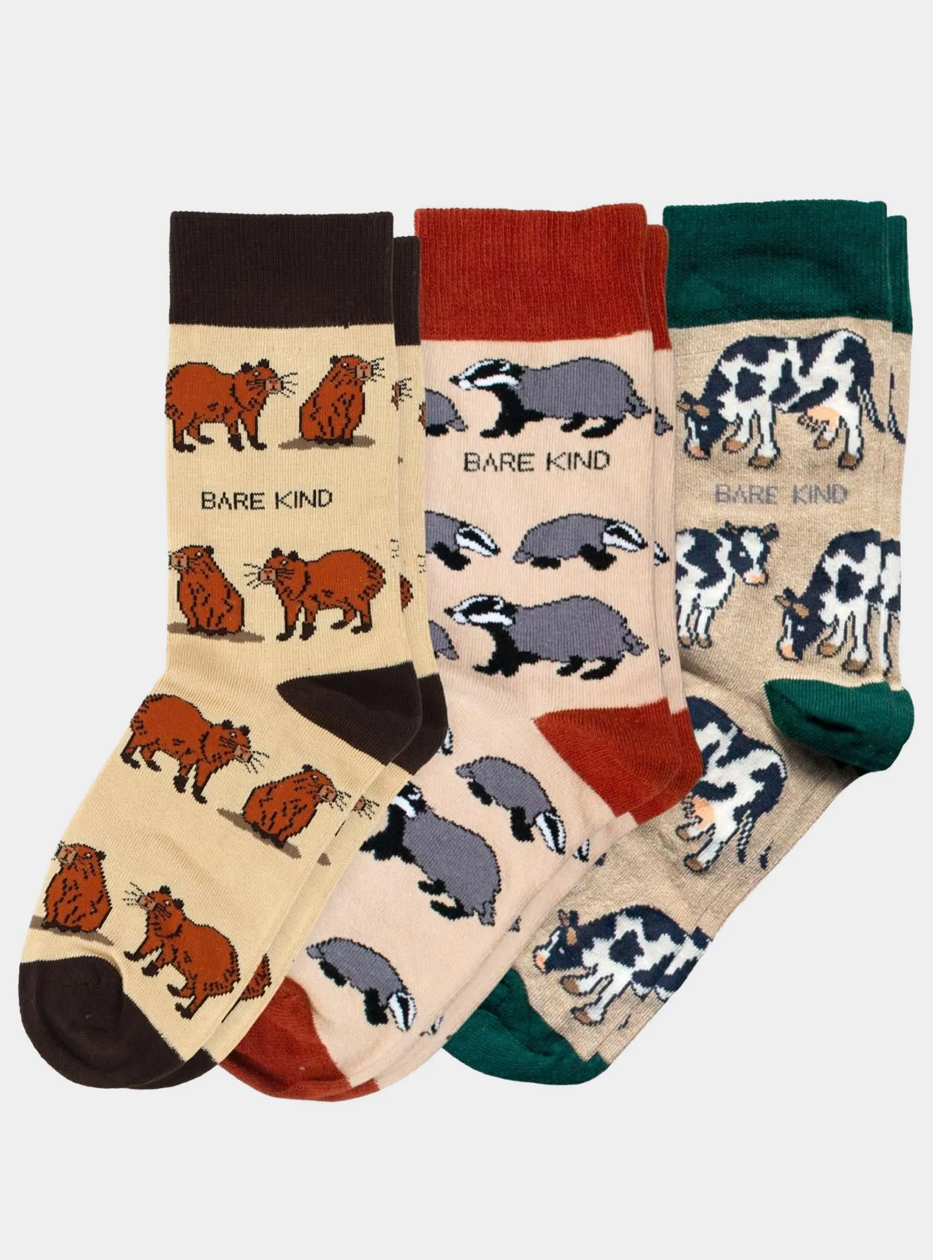 Beige Lover 3 Pack Bamboo Sock Set