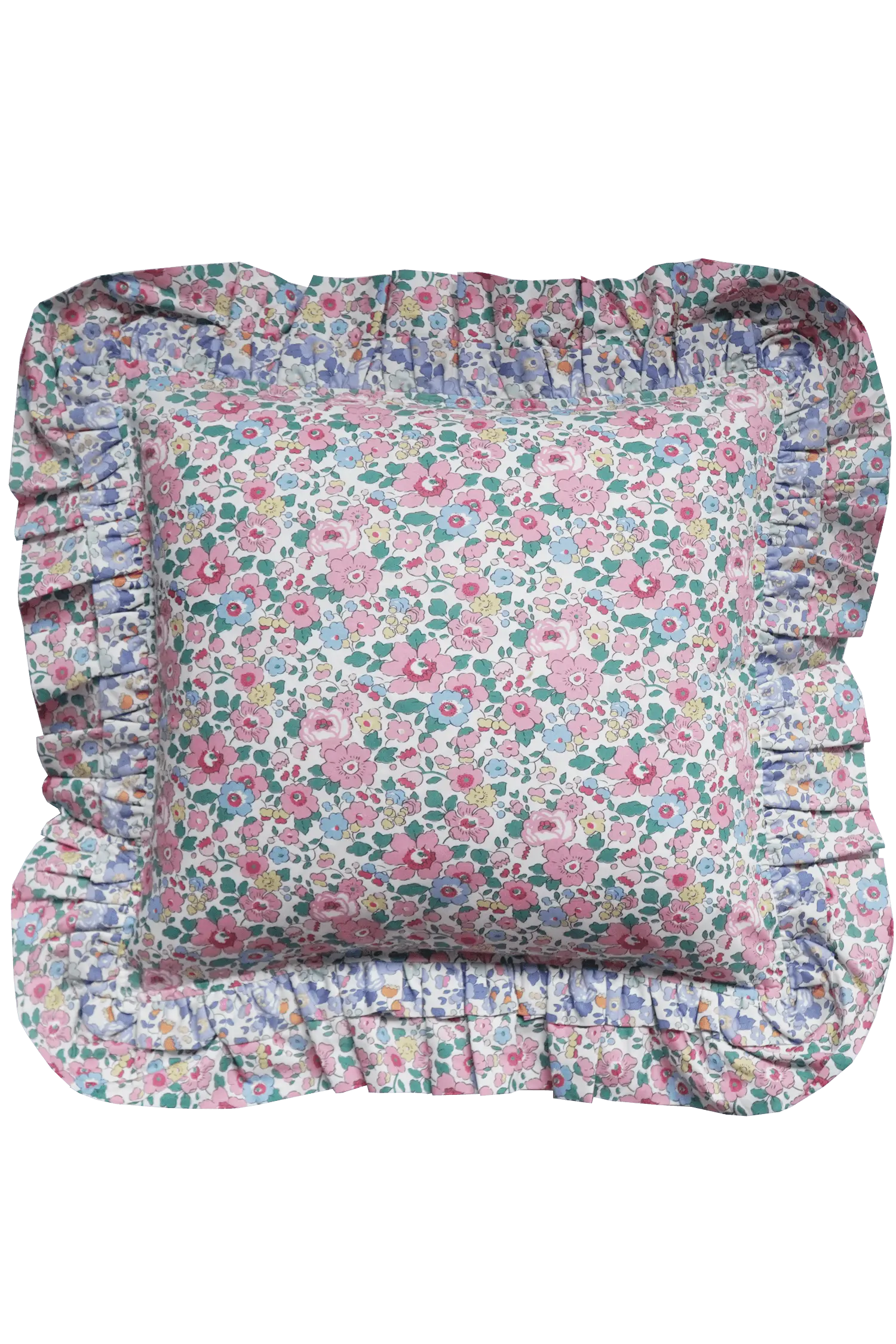 BETSY CANDY FLOSS Liberty Double Ruffle Cushion