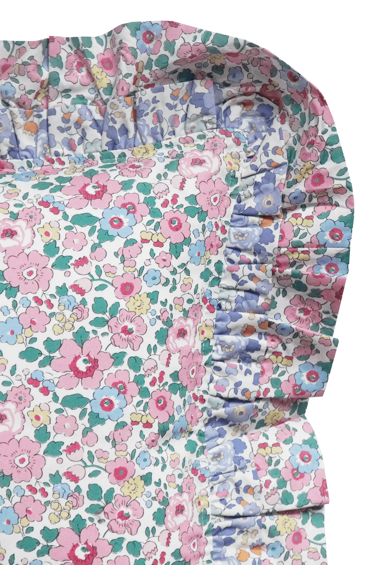 BETSY CANDY FLOSS Liberty Double Ruffle Cushion - Image 2