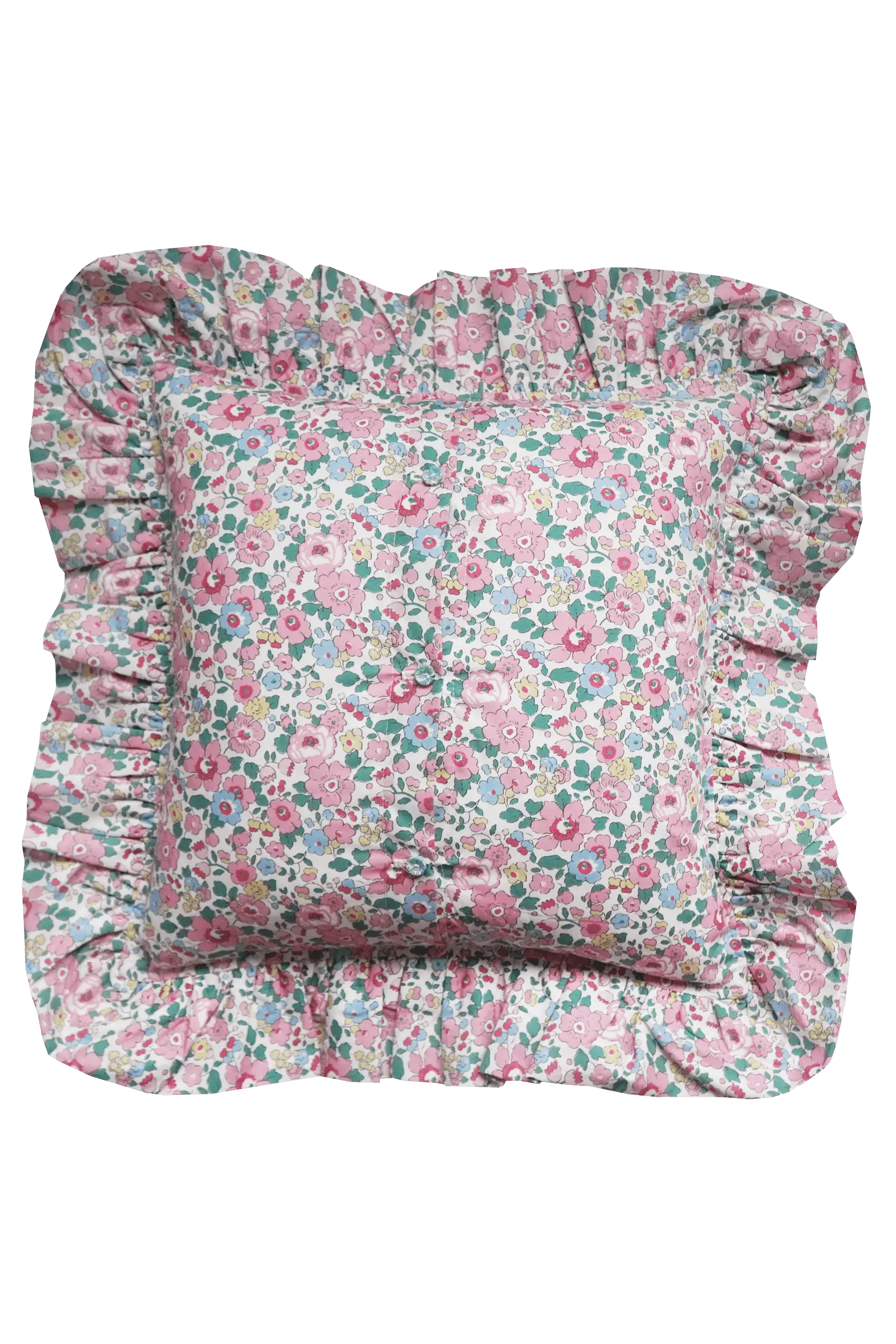 BETSY CANDY FLOSS Liberty Double Ruffle Cushion - Image 3