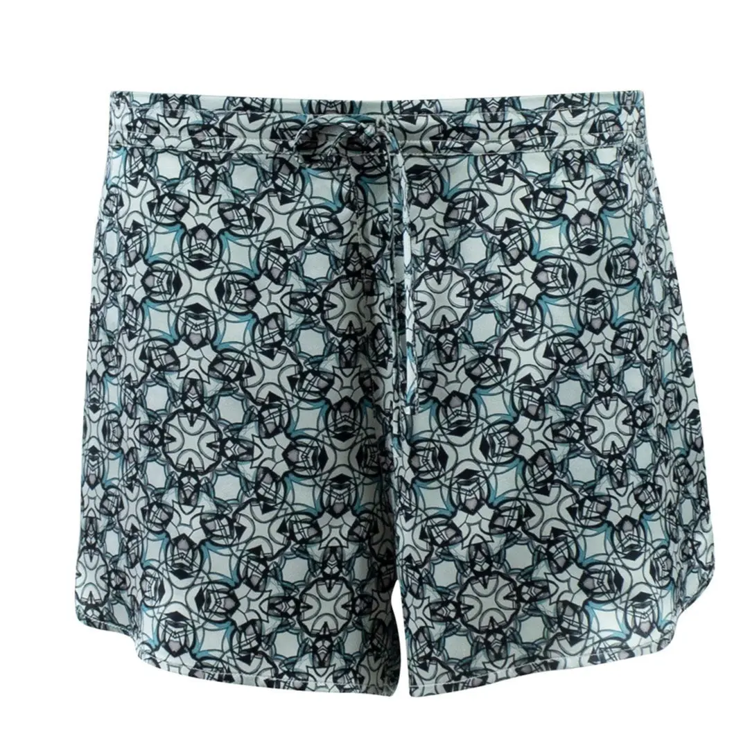 Black Crystal Neo Geo Silk Shorts - Image 13