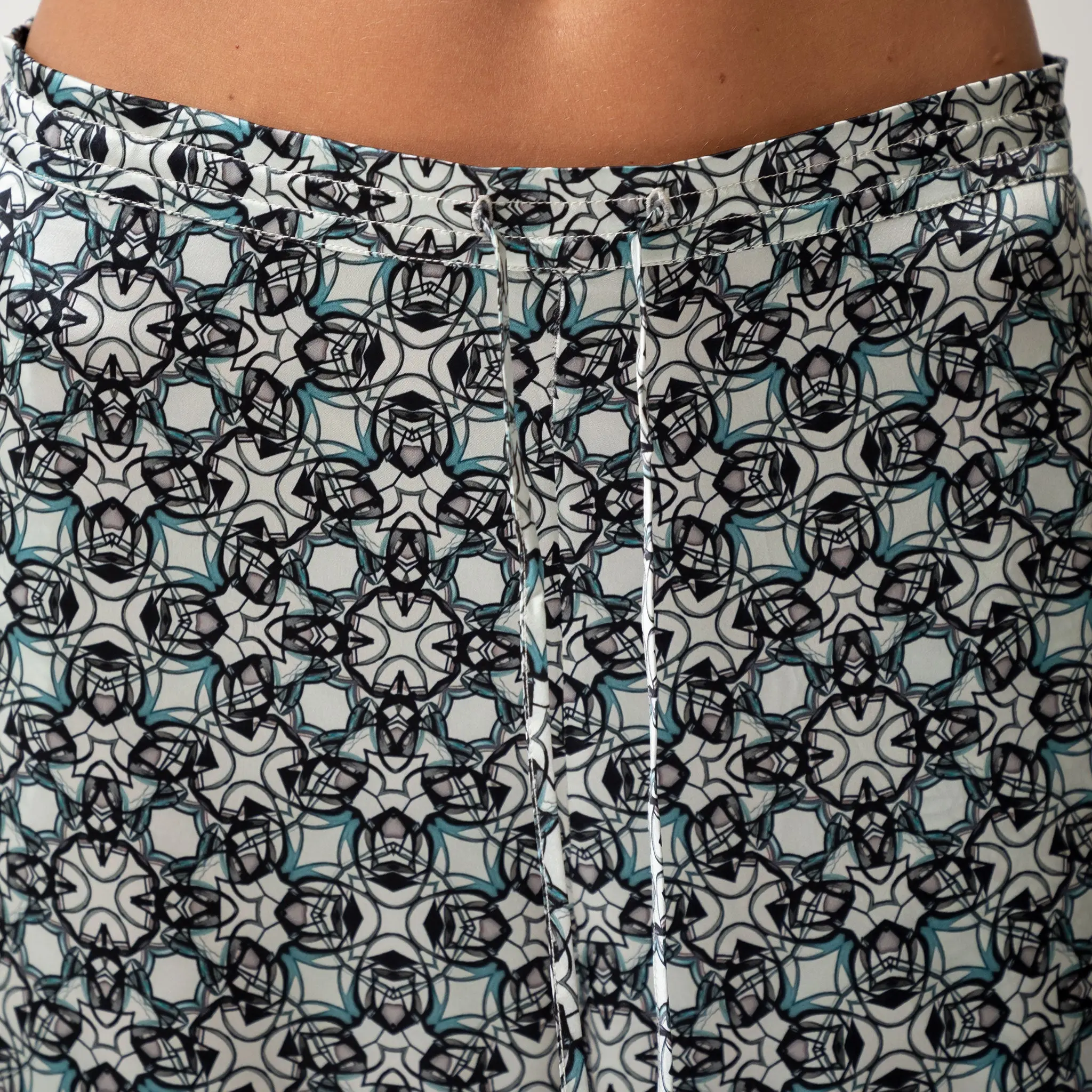 Black Crystal Neo Geo Silk Shorts - Image 6